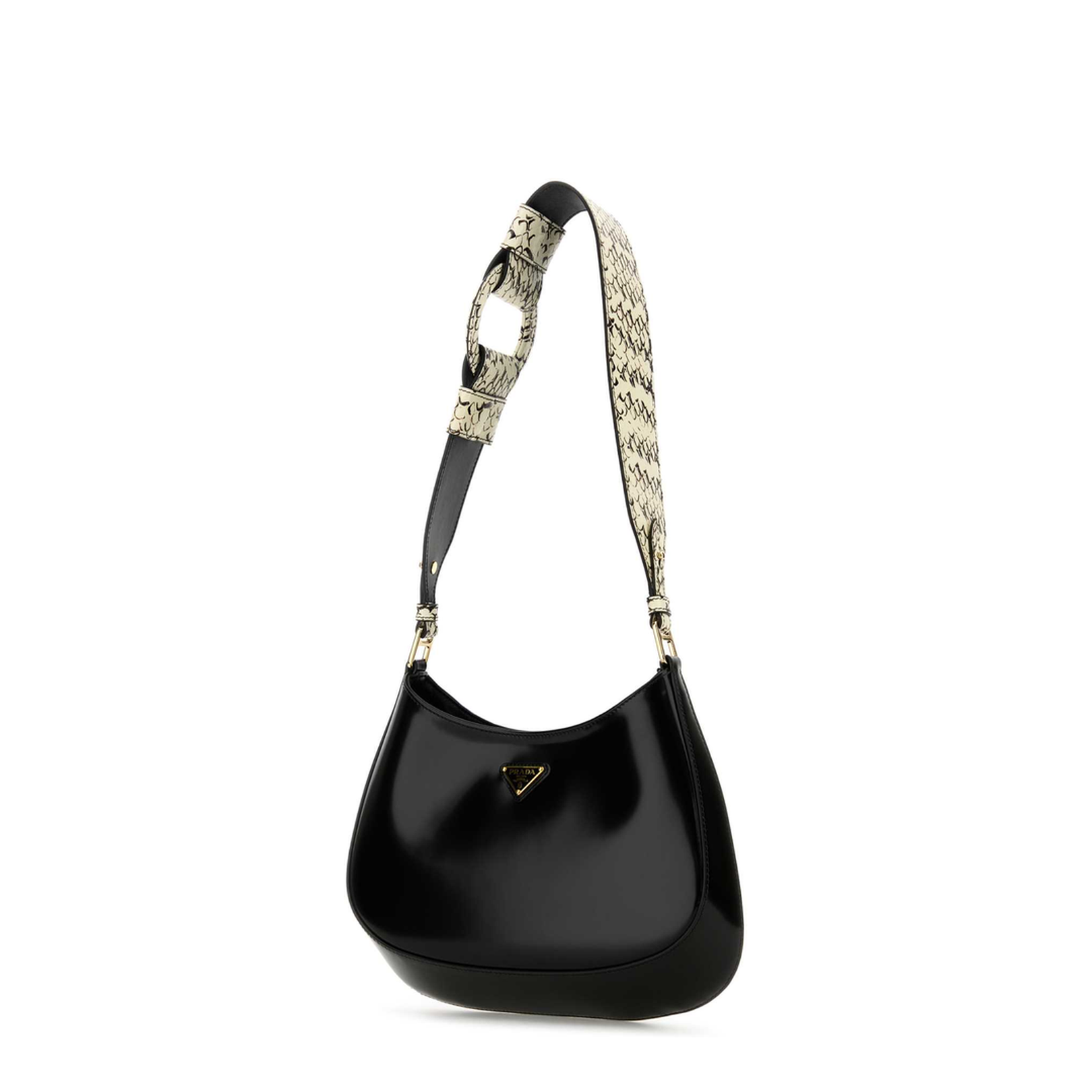 Black Leather Cleo Shoulder Bag - Image 2