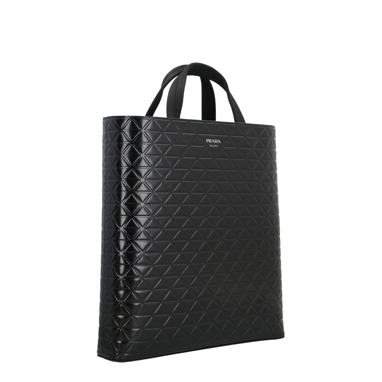Black Leather Shopping Bag - Image 4