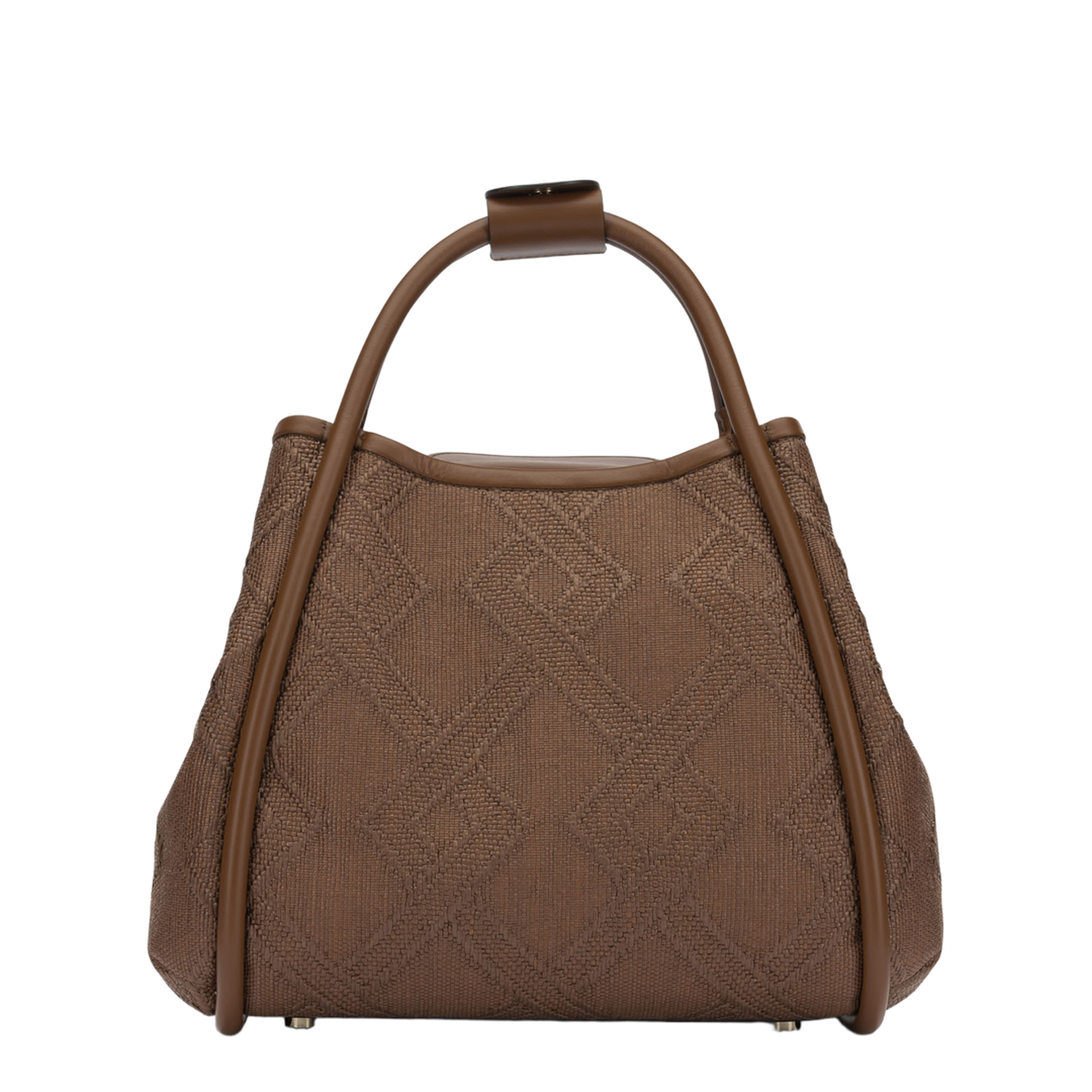 Marine Medium Raffia-Effect Handbag - Brown - Image 3