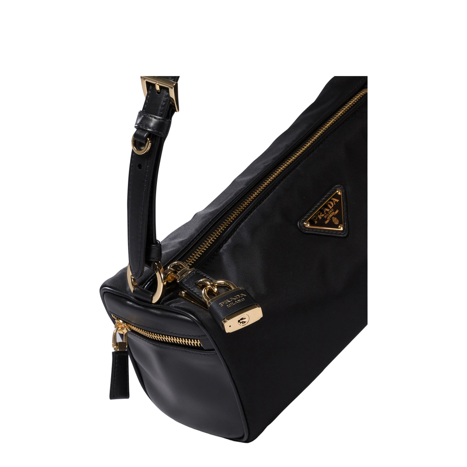 Medium Shoulder Bag In Re-Nylon And Leather - Image 4