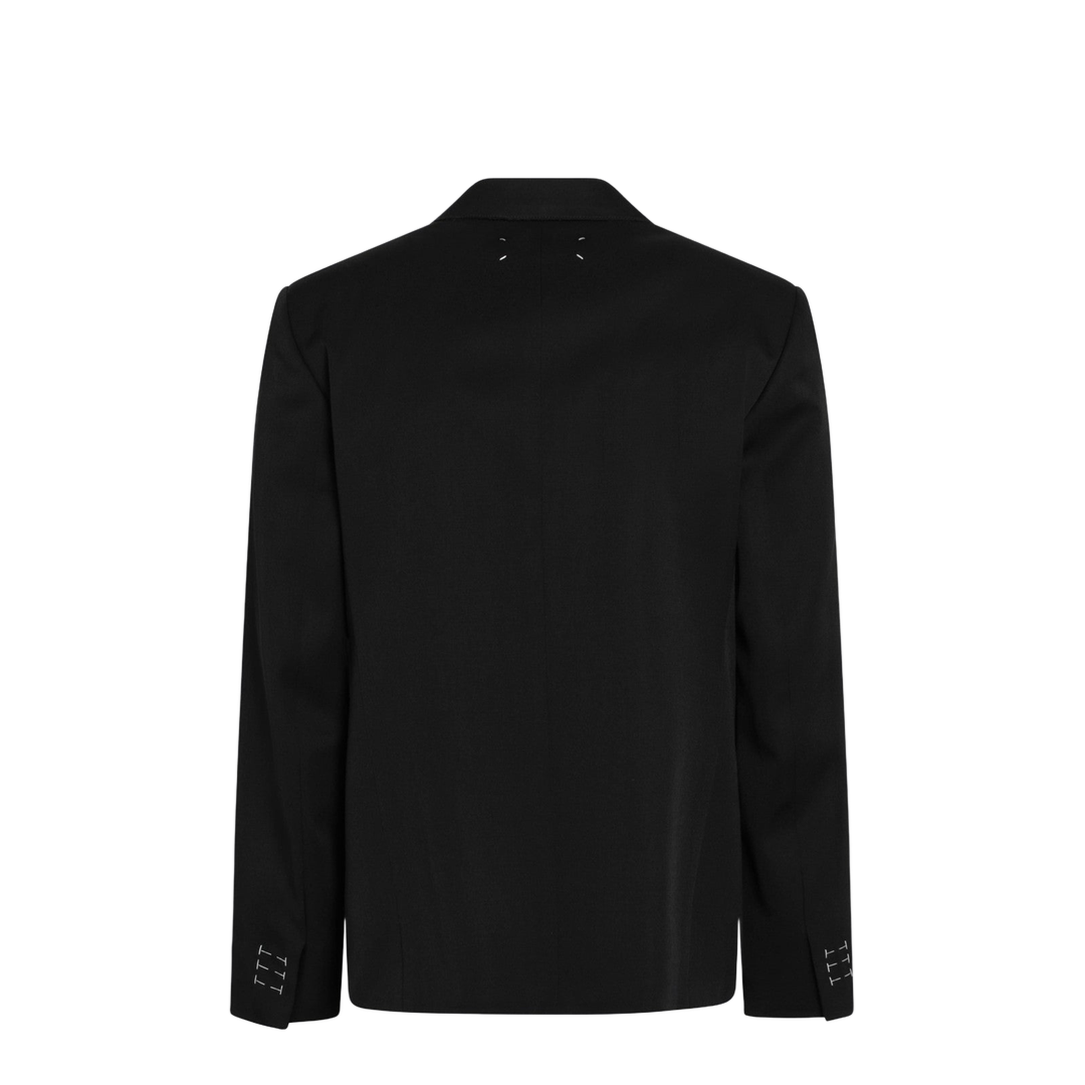 Black Wool Single-Breasted Jacket - Image 2