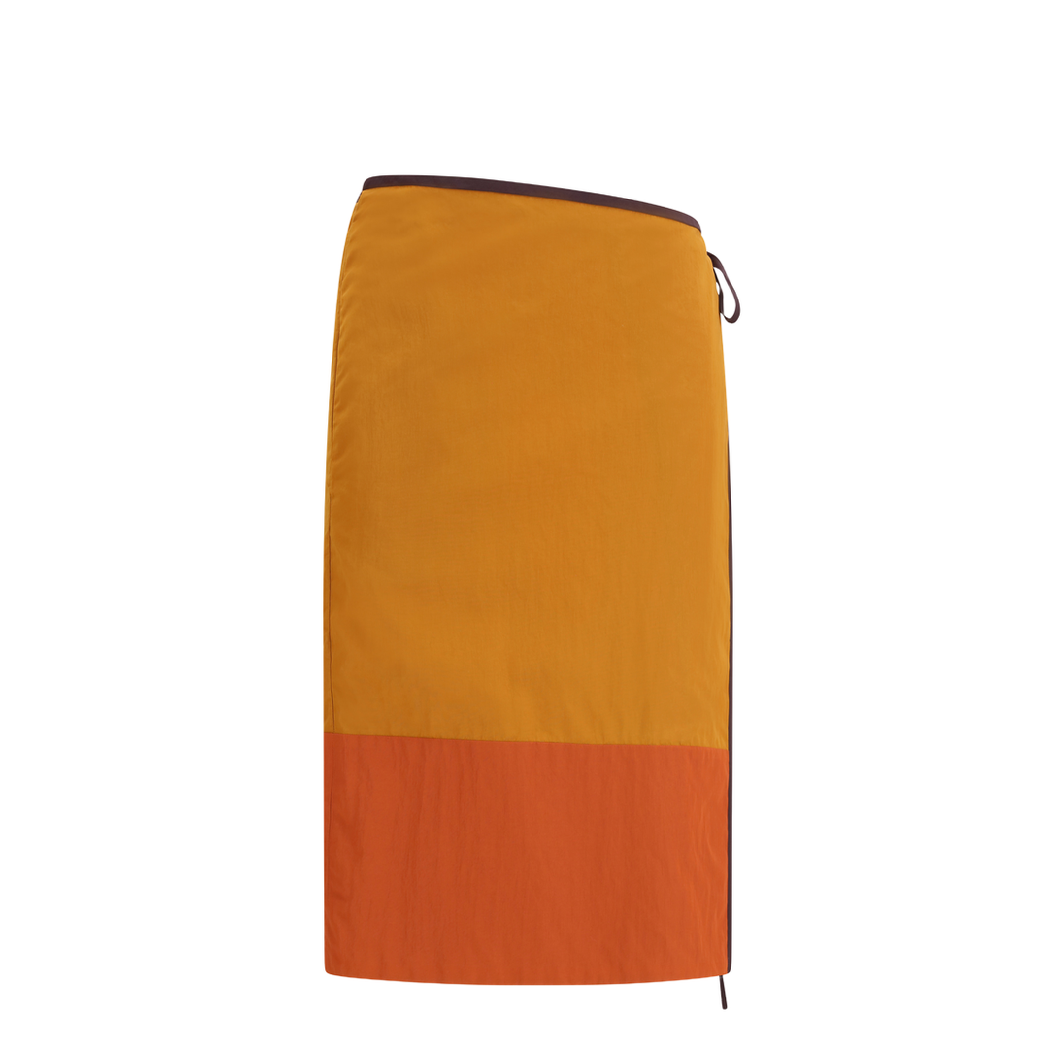 Tie-detail Colour-block Skirt - Image 1