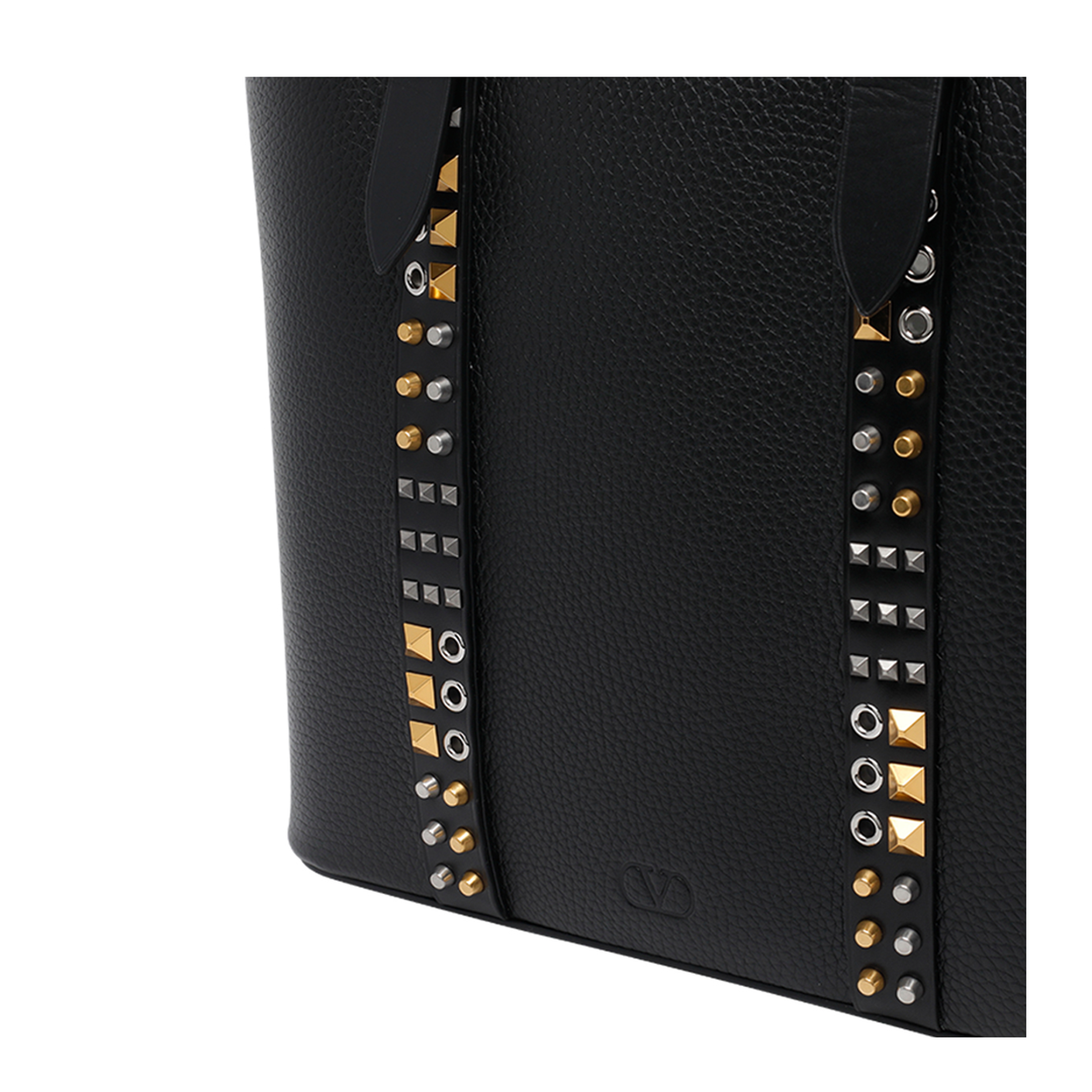Leather Shoulder Bag With Iconic Studs - Image 4