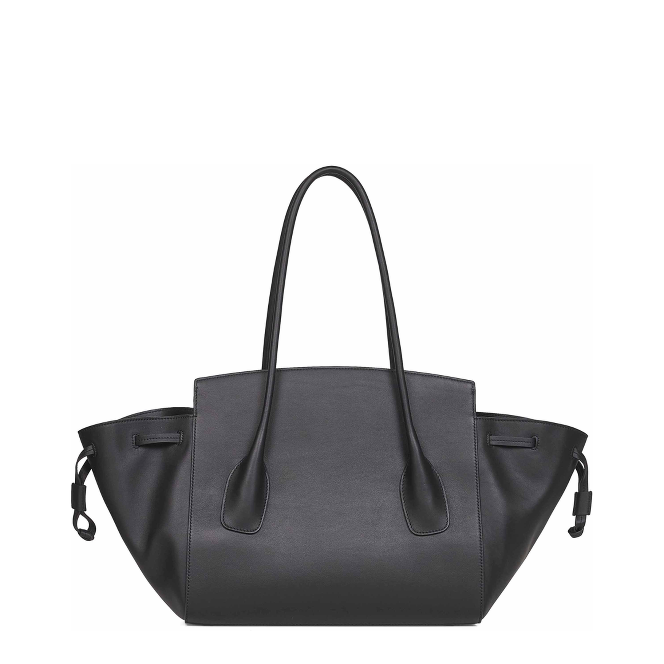 Voyage Small Calfskin Handbag - Black - Image 3