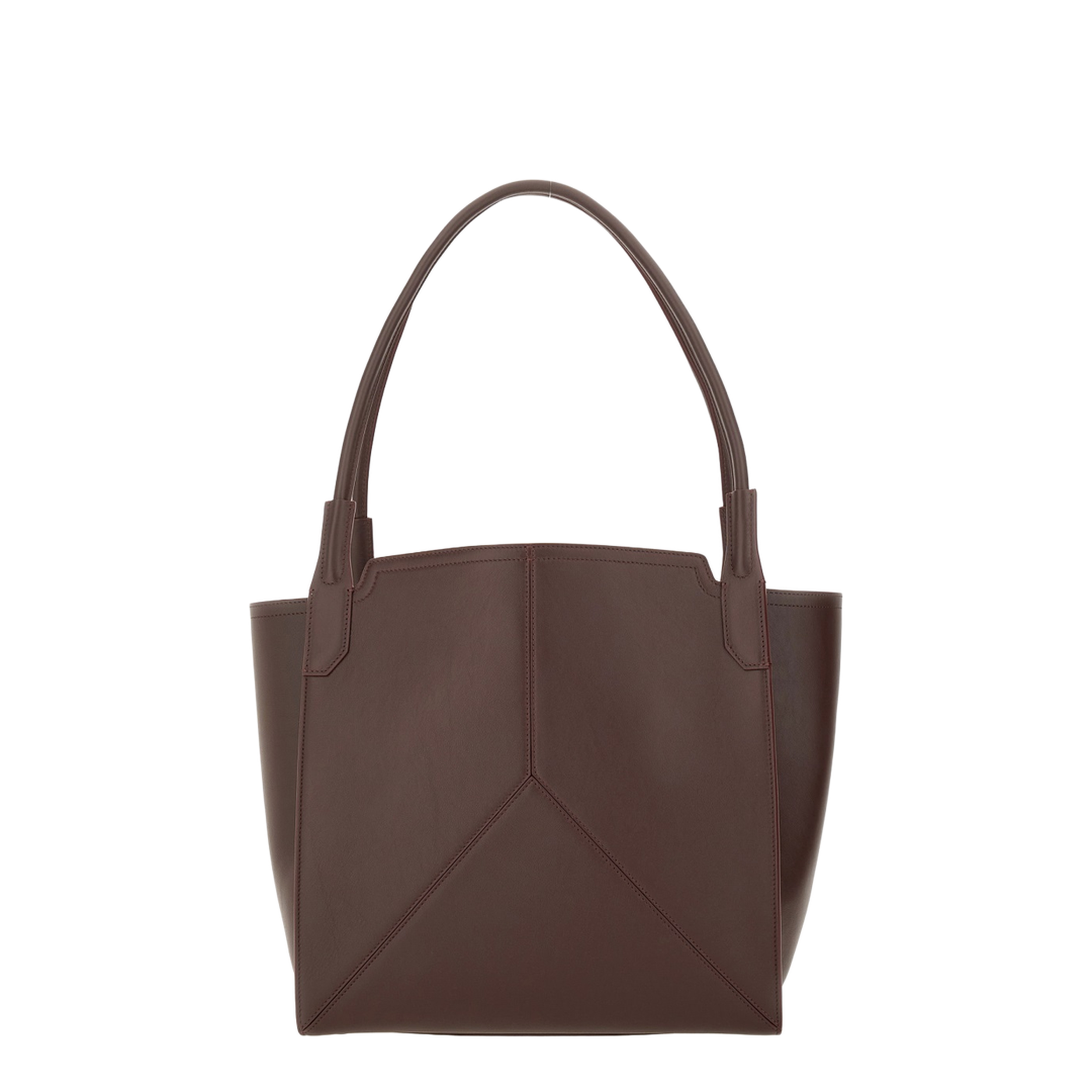 Victoria Calf Leather Tote Bag - Burgundy - Image 3