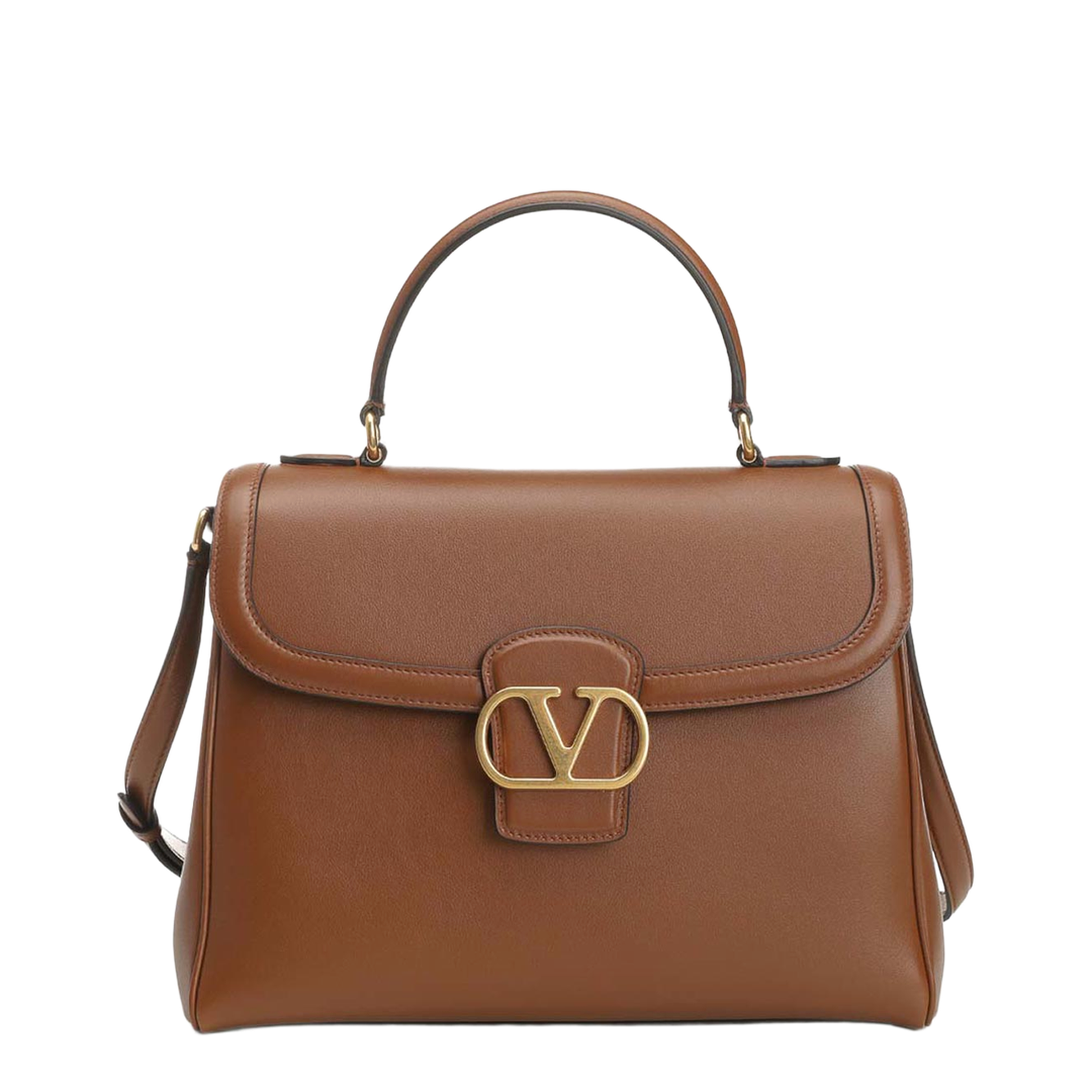 9to5 Large Smooth Calfskin Handbag - Tobacco - Image 5