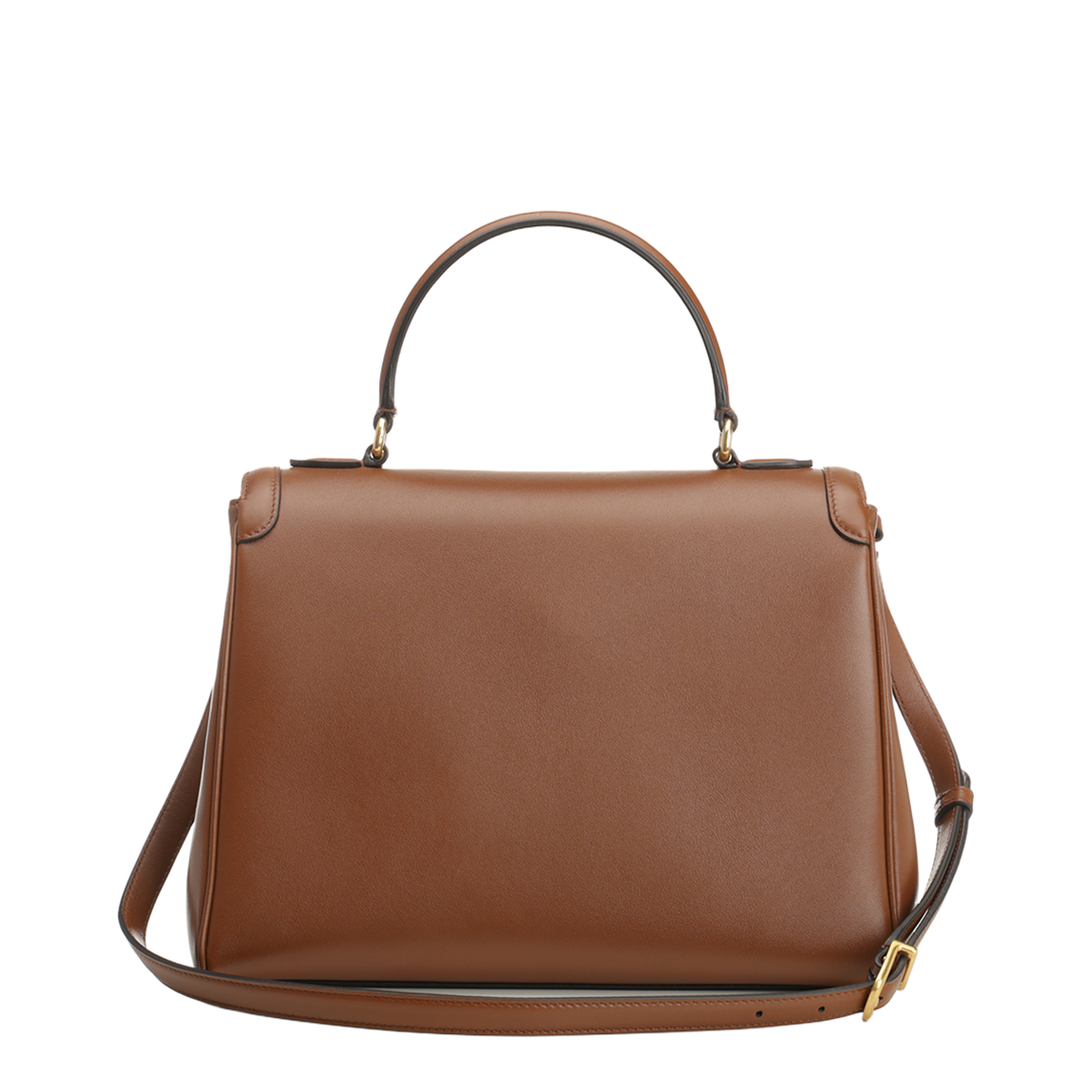 9to5 Large Smooth Calfskin Handbag - Tobacco - Image 3
