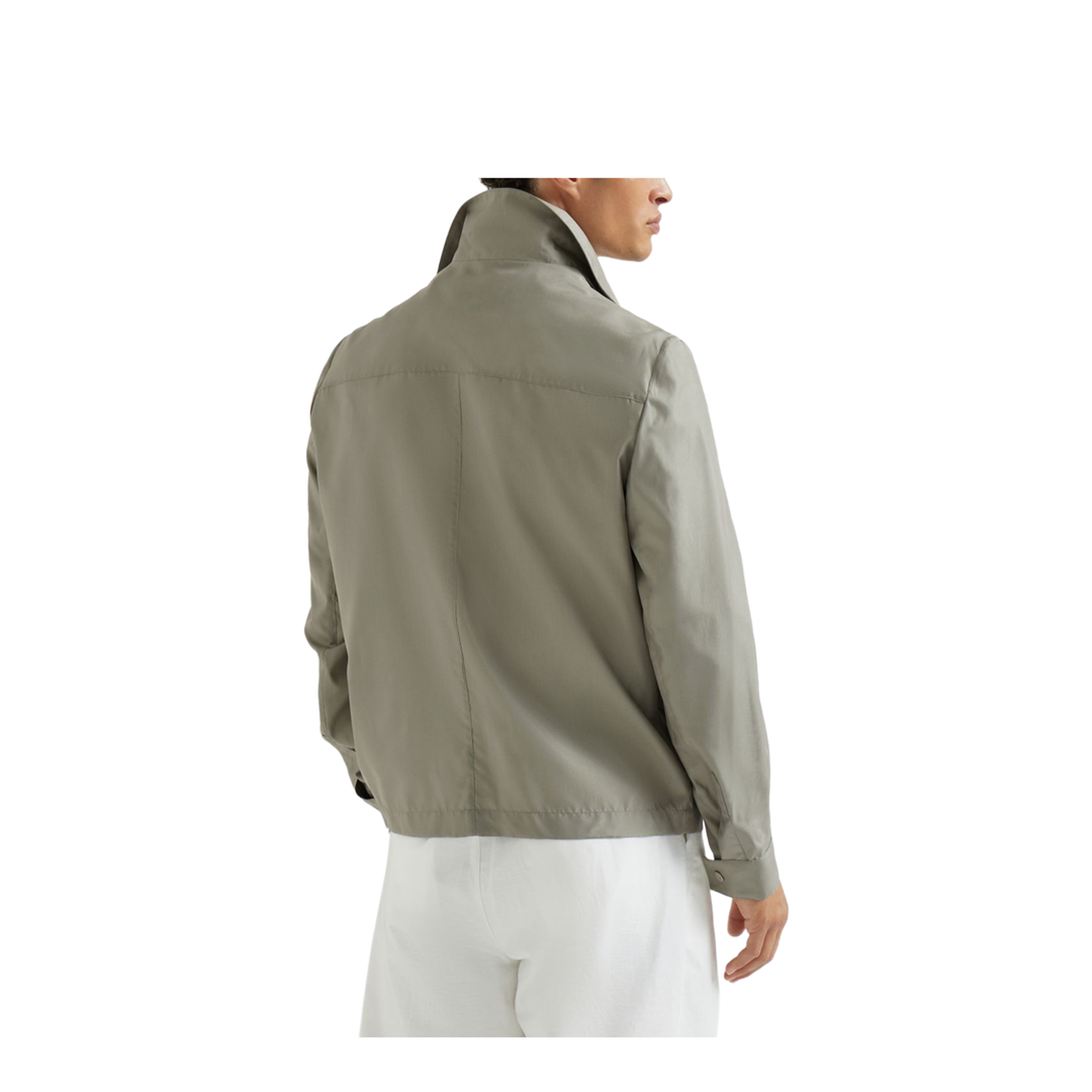 Men's Silk Blend Jackets - Grey - Image 5
