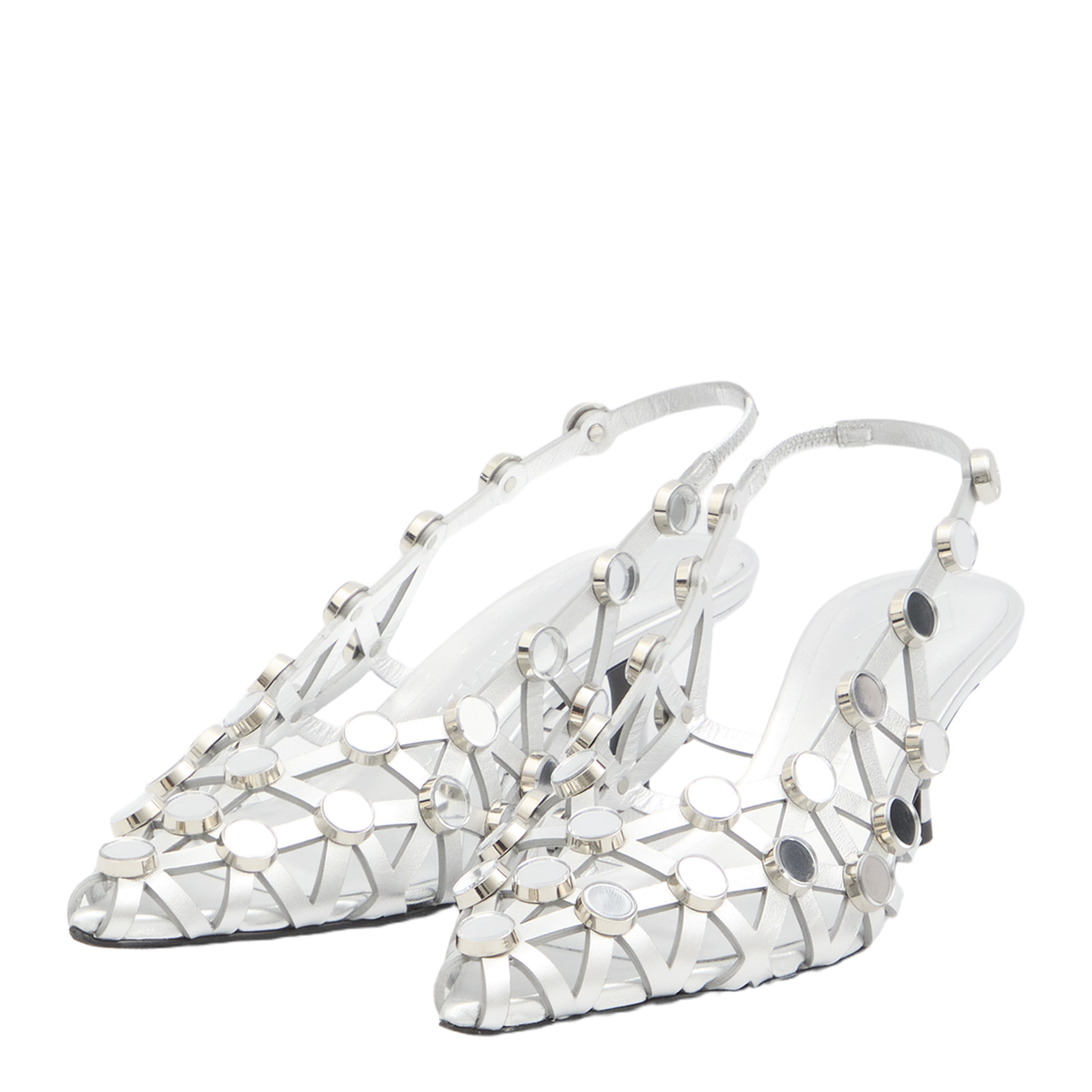 Grid Silver Slingback - Image 2