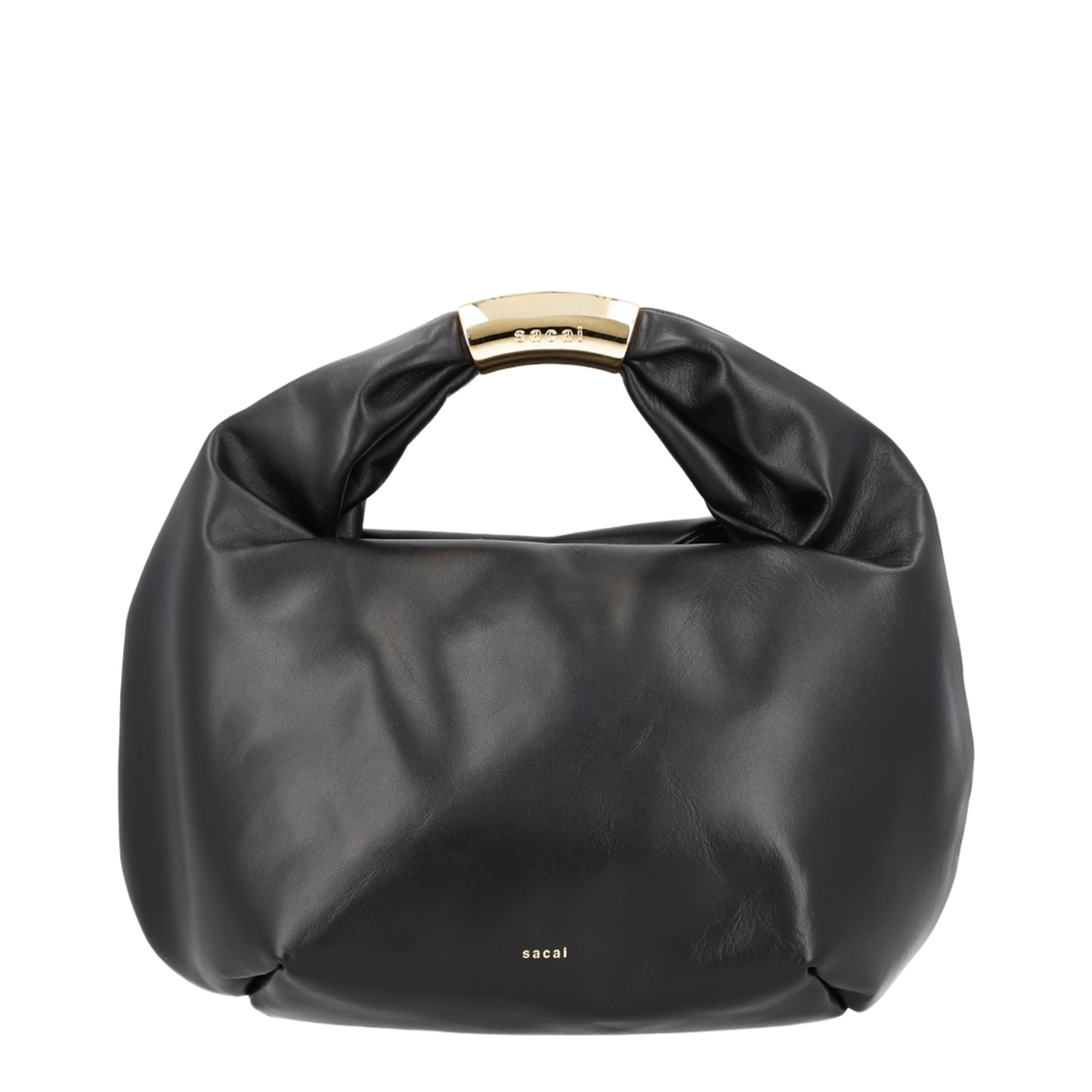 Padded Medium Bag Cowhide Top-Handle - Black - Image 1