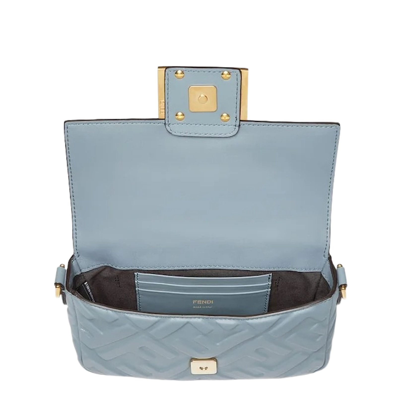 Crossbody Bag Leather Light Blue - Image 4