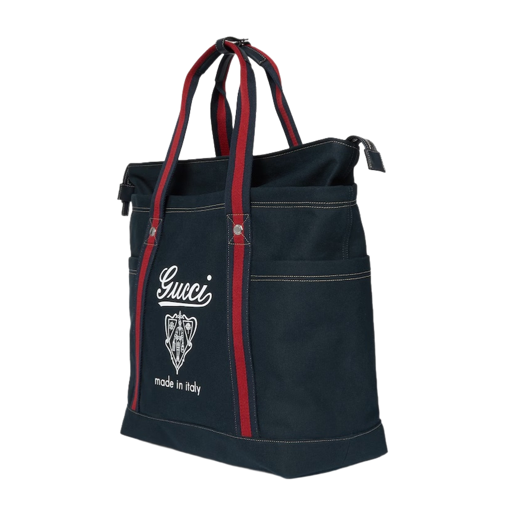 Large Canvas Tote - Dark Blue - Image 2
