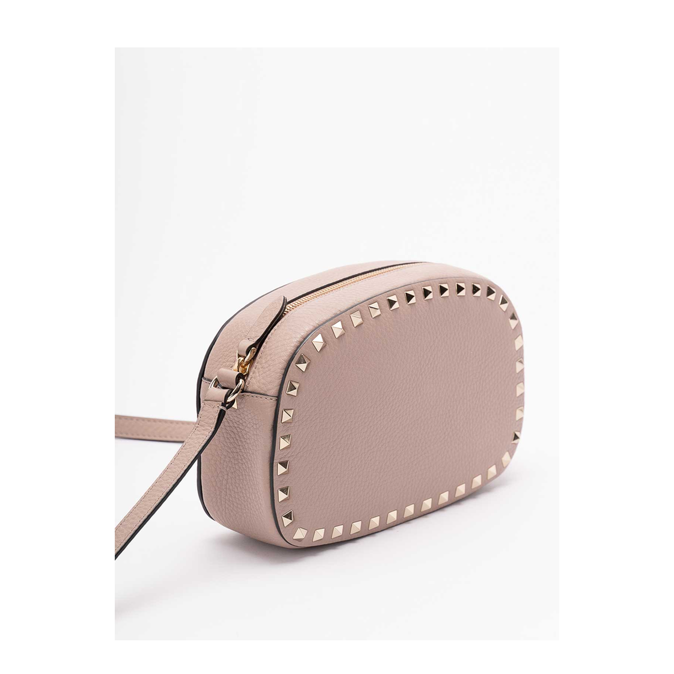Rockstud Small Grainy Calfskin Crossbody - Poudre - Image 3
