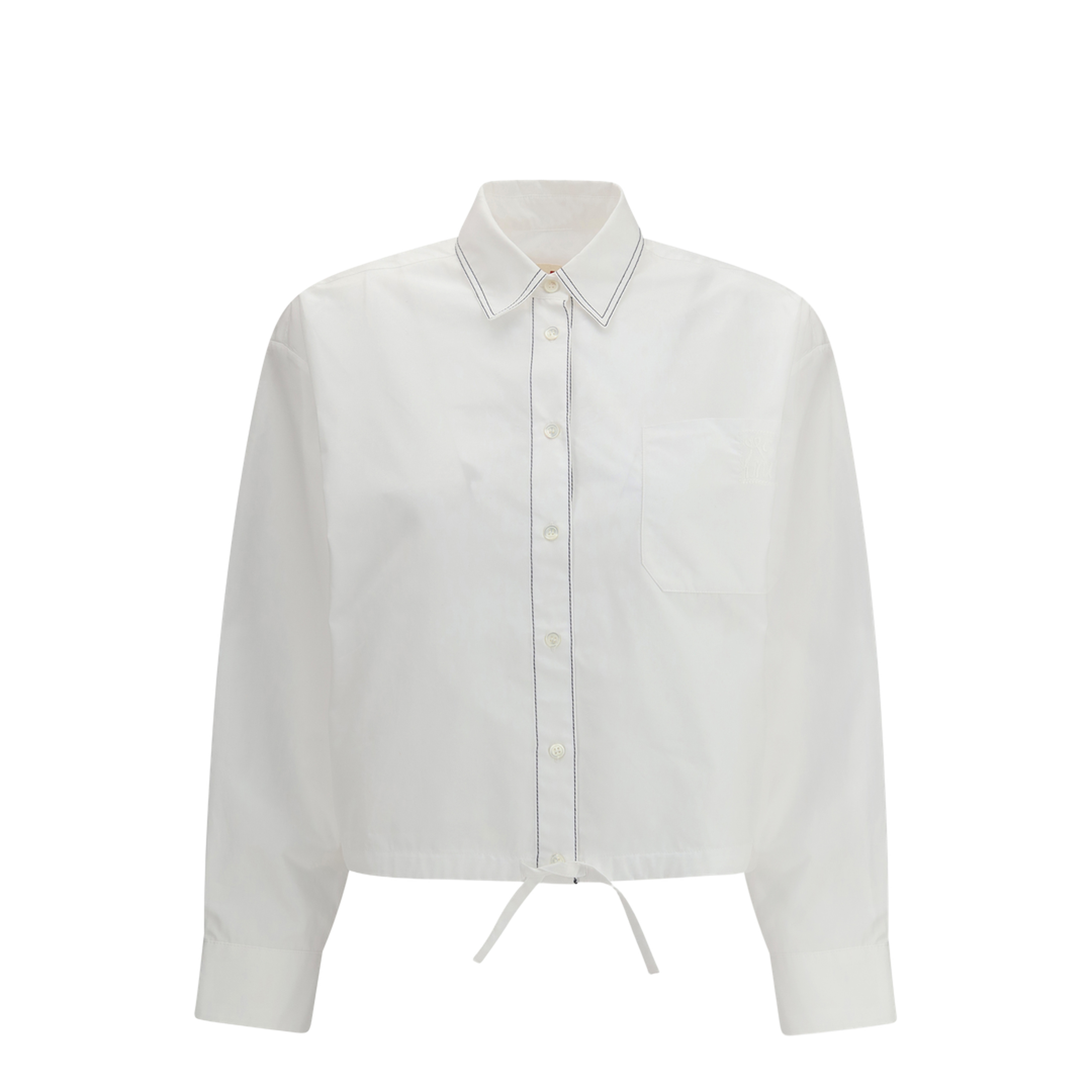 Cropped Long-Sleeve Shirt - Image 1