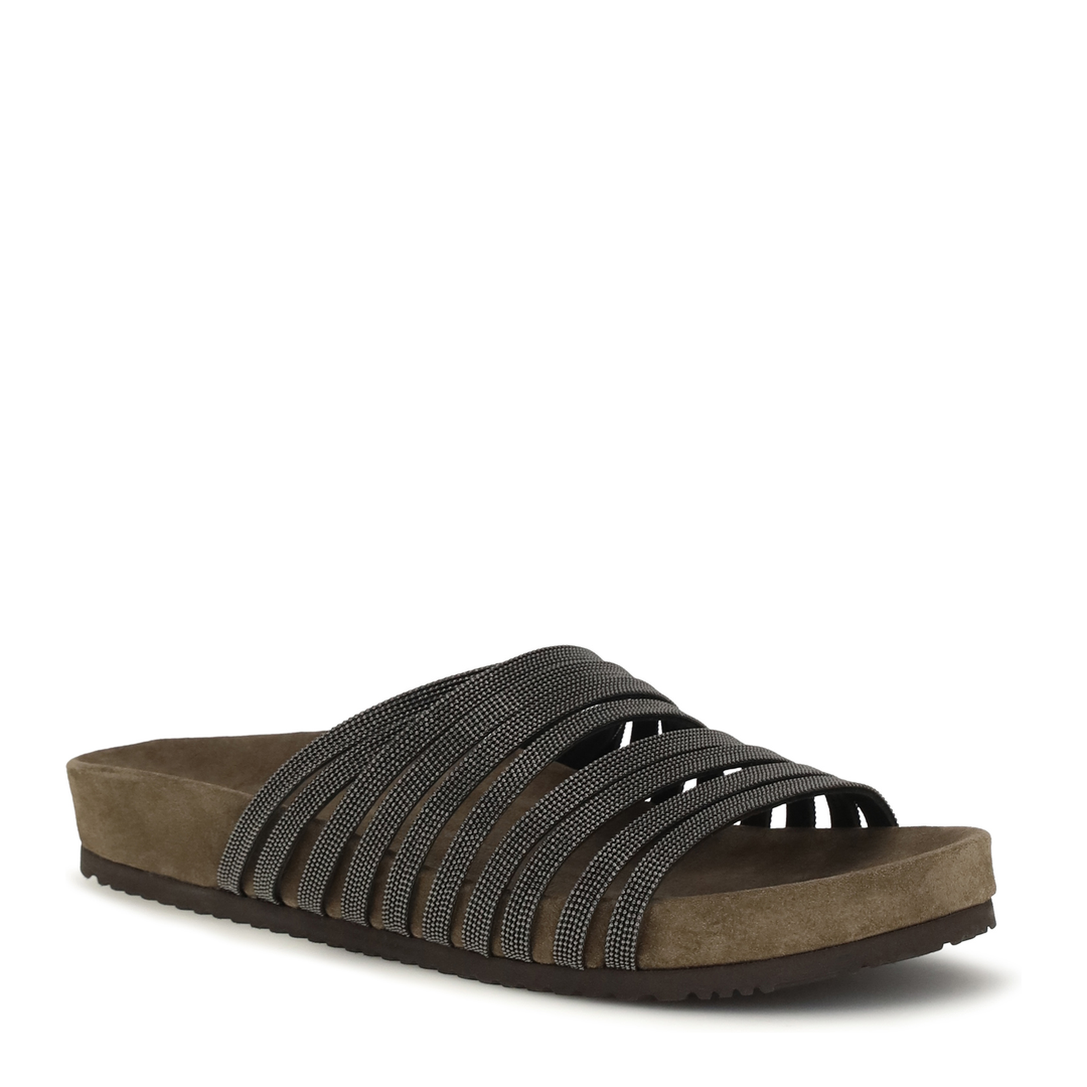 Lace-up Slides with monili embellishment - Image 2