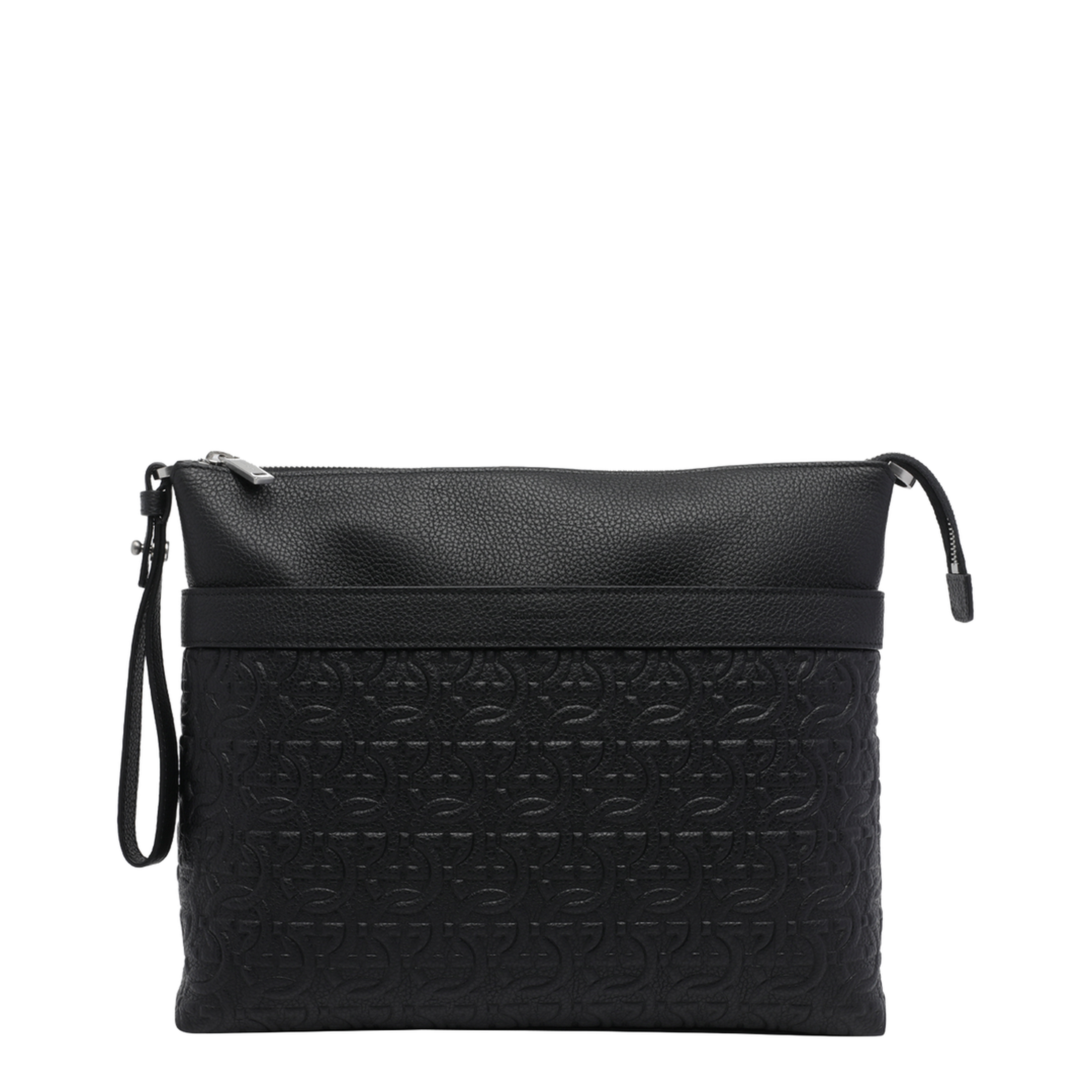 Gancini Calfskin Crossbody Bag - Black - Image 3