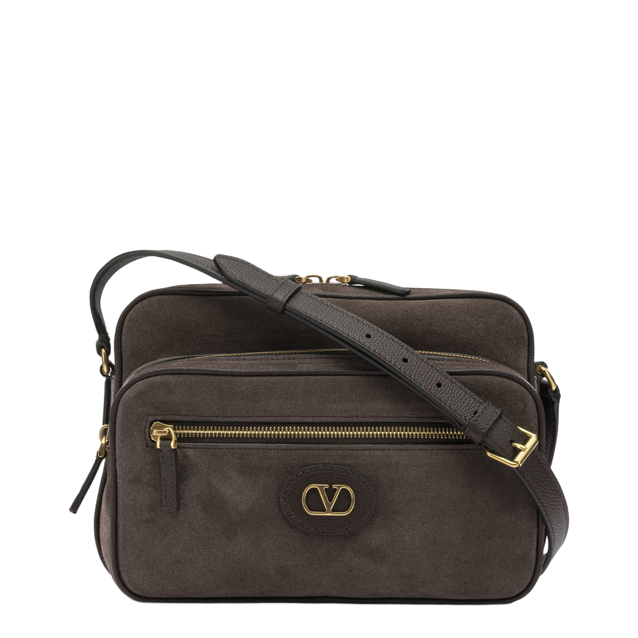 Antibes Suede Camera Bag - Moro (Dark Brown) - Image 1