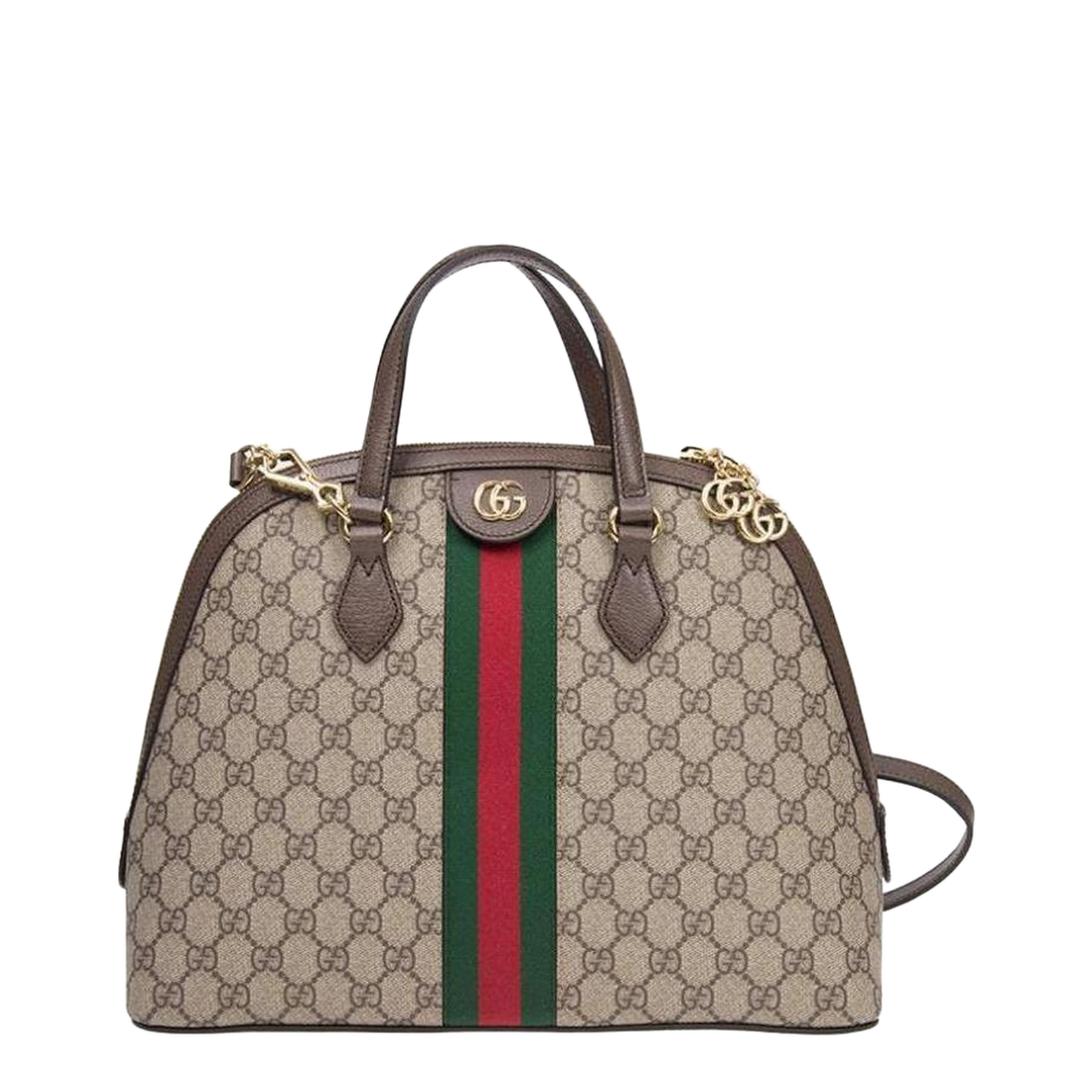 Ophidia Medium Cotton Handbags - Beige - Image 1