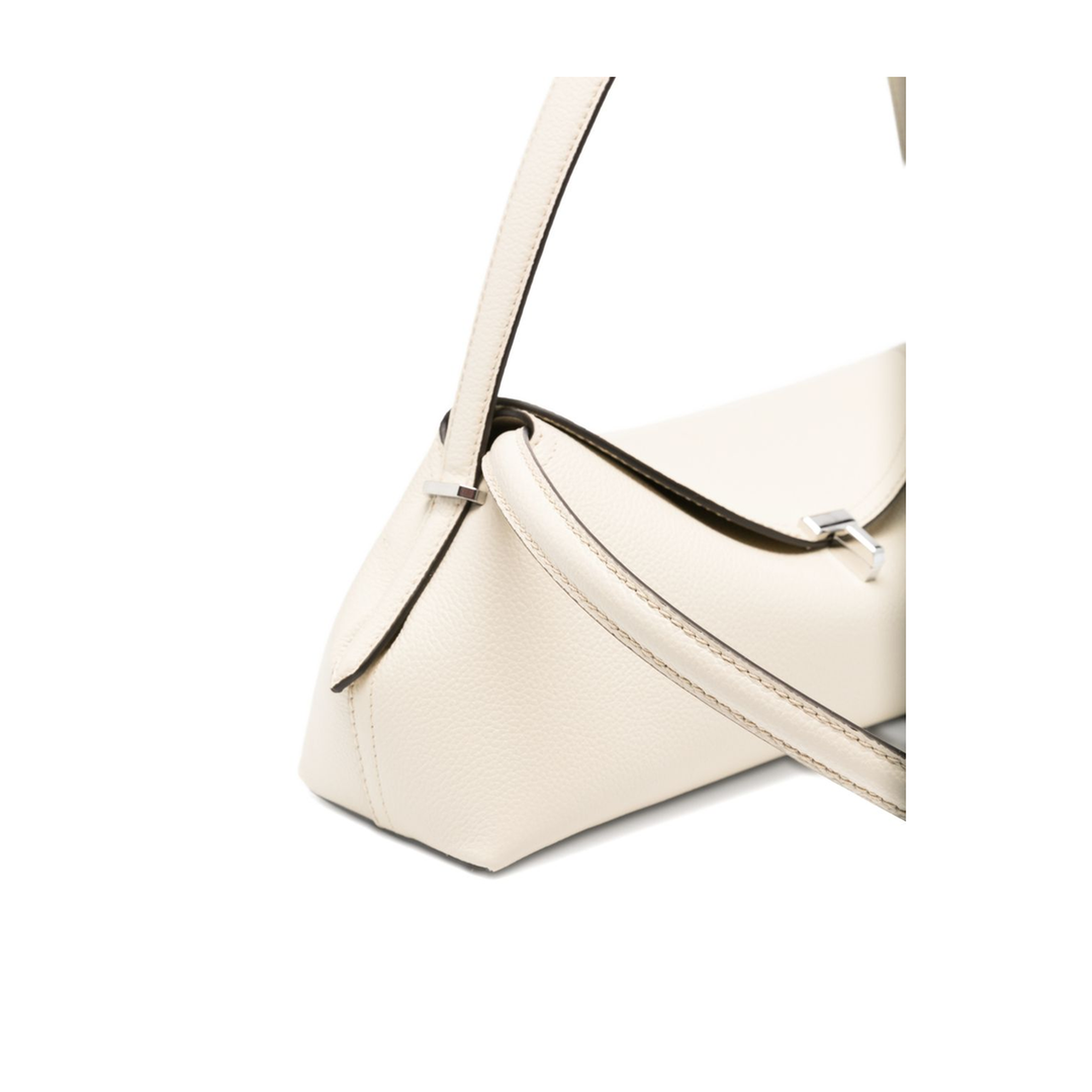 Grained Leather Shoulder Bag - Milk - Image 3
