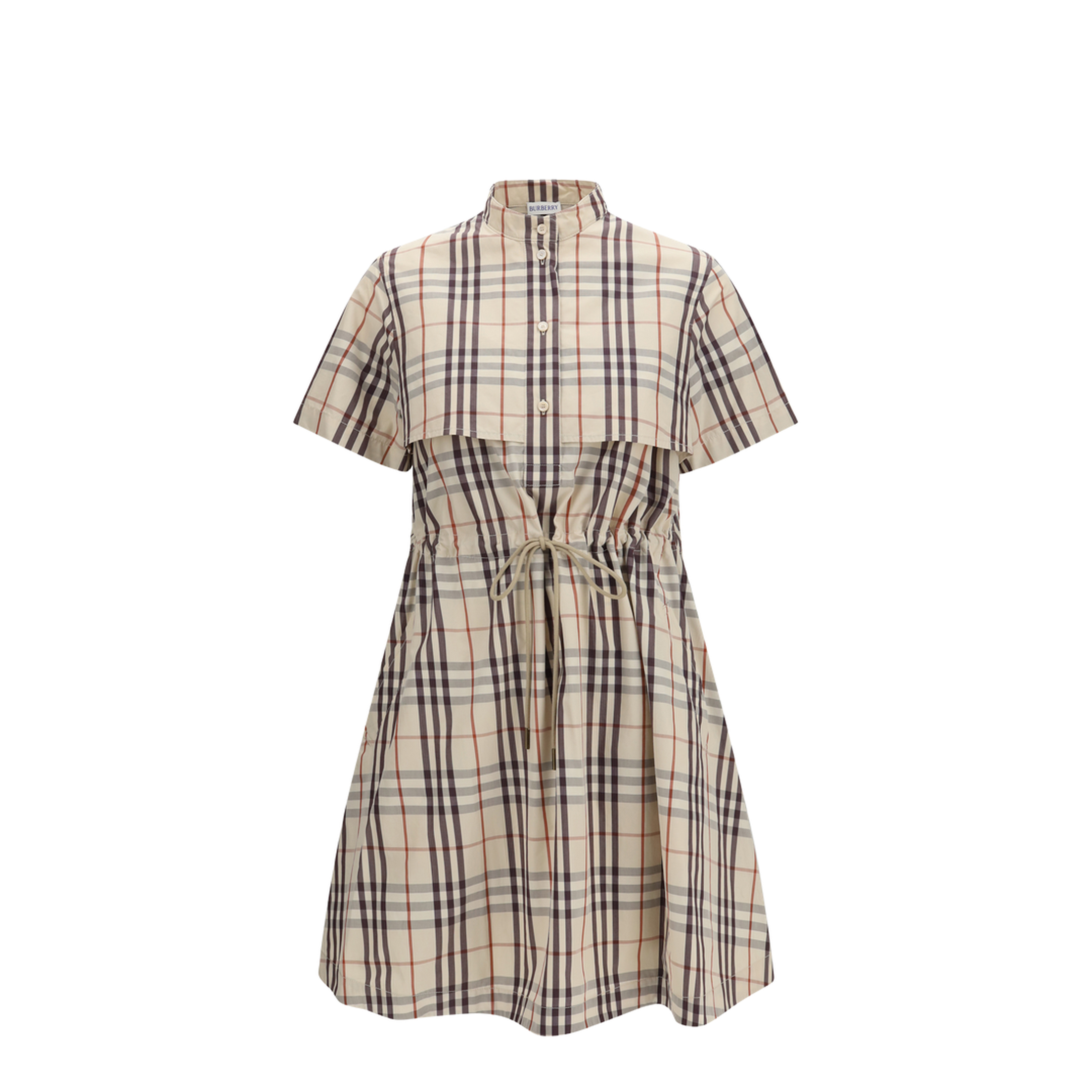 Beige Check Dress - Image 1