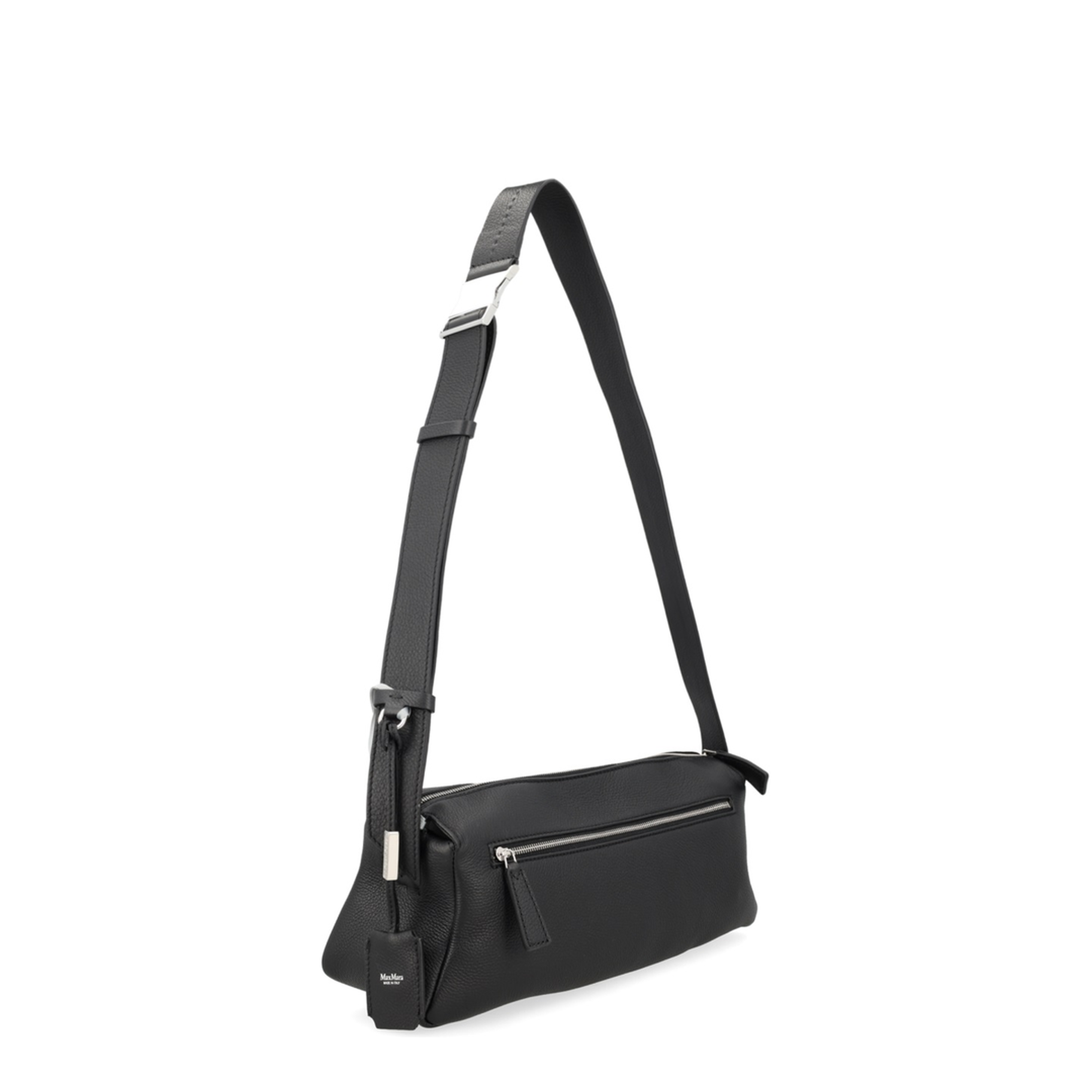 Skippers Small Calfskin Shoulder Bag - Black - Image 3