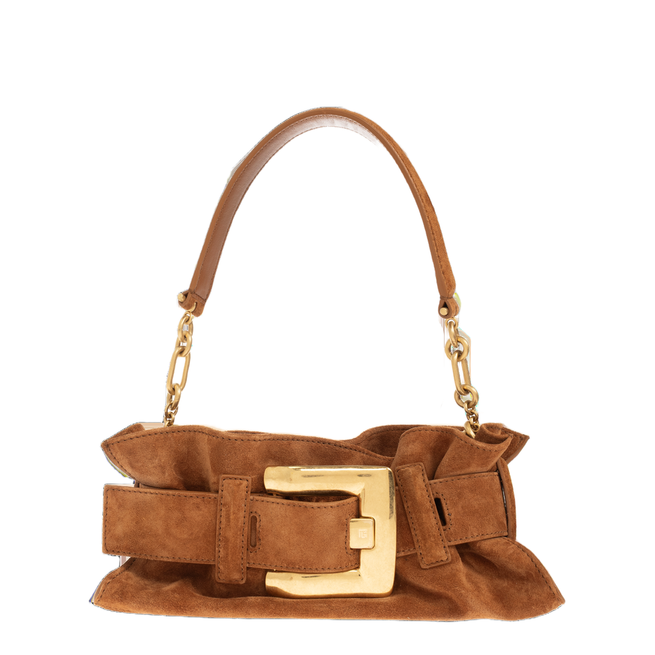 Anthem Mini Suede Leather Bag - Brown - Image 1