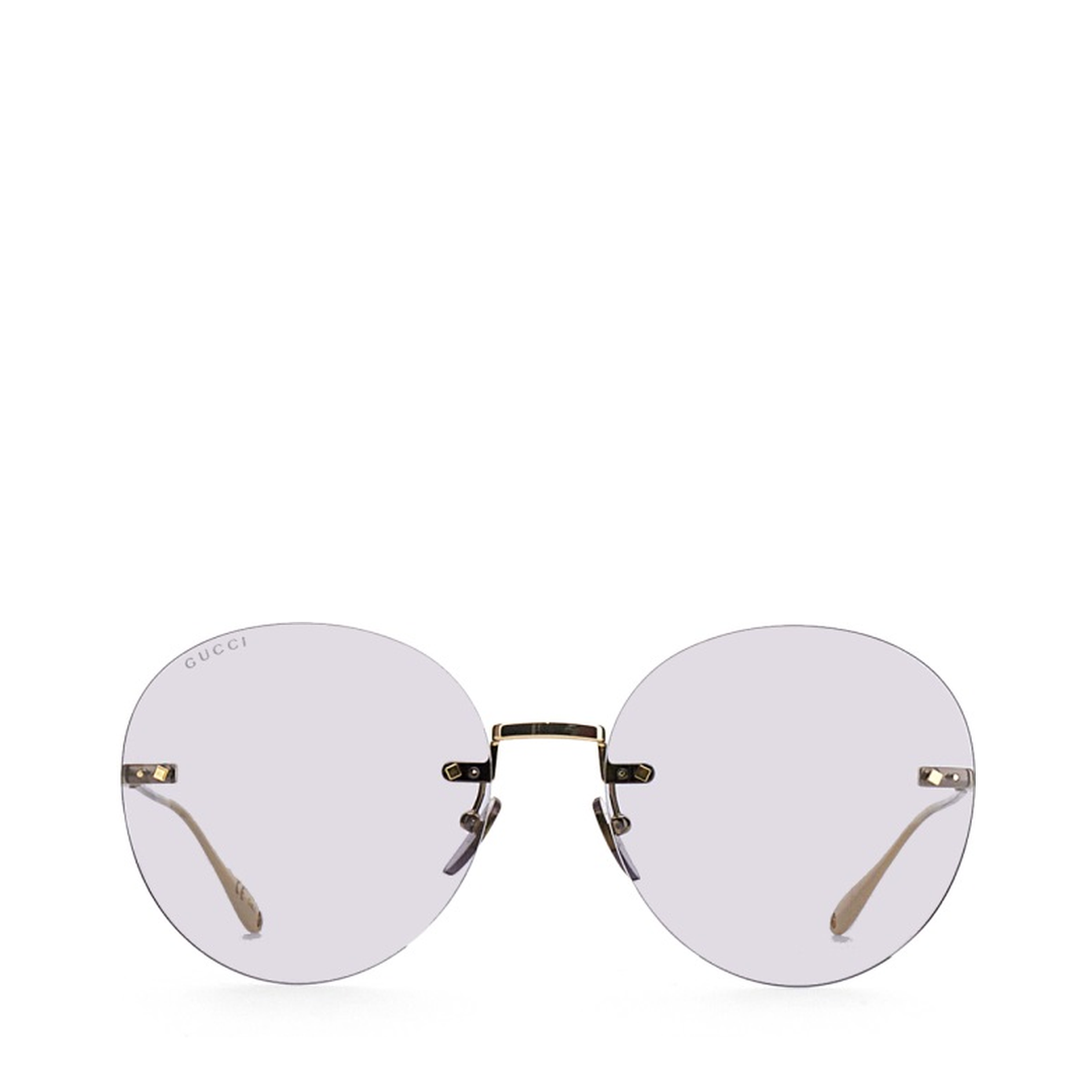 Floral-pendant round-frame sunglasses - Image 1