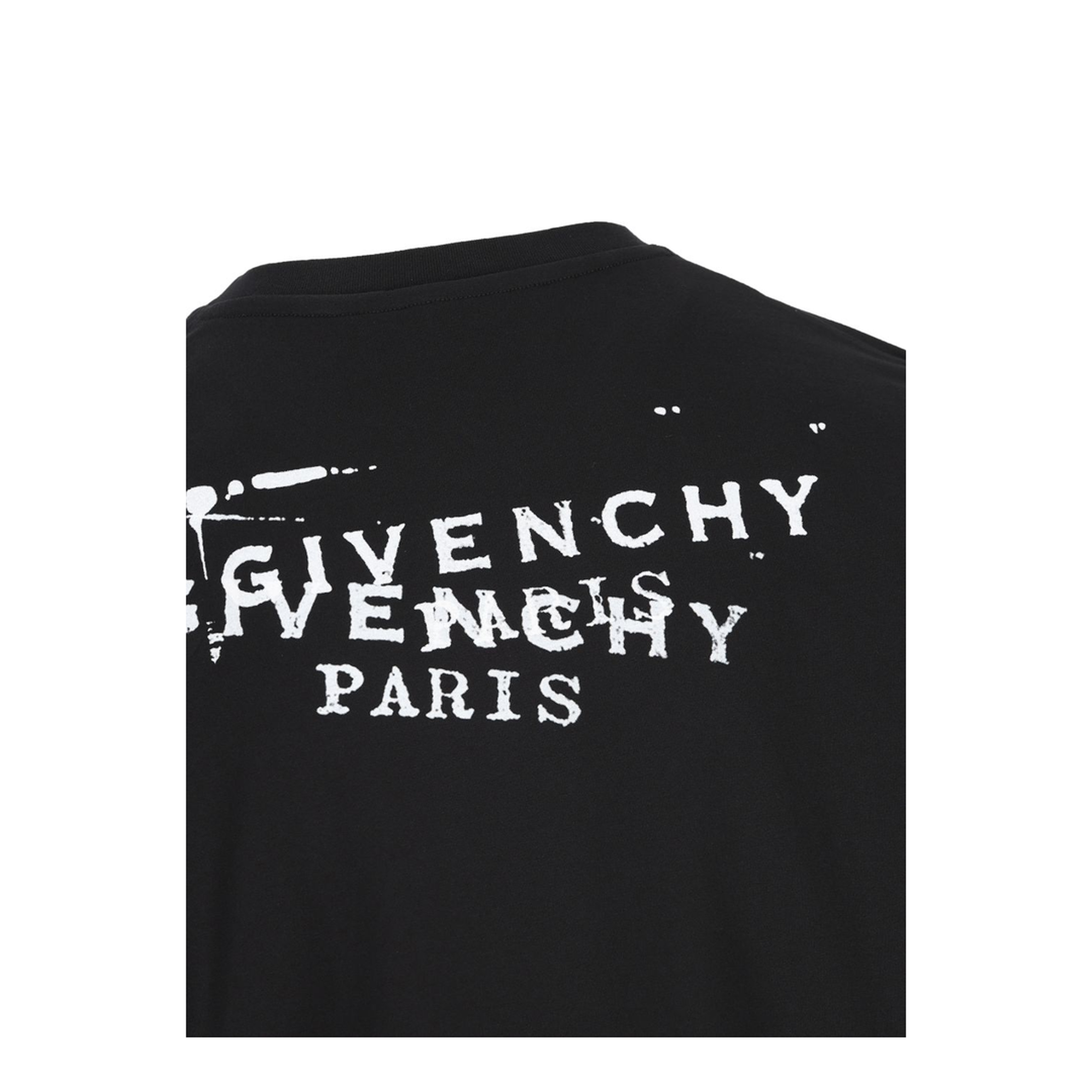 Black T-shirt with Stamp Print - Image 3