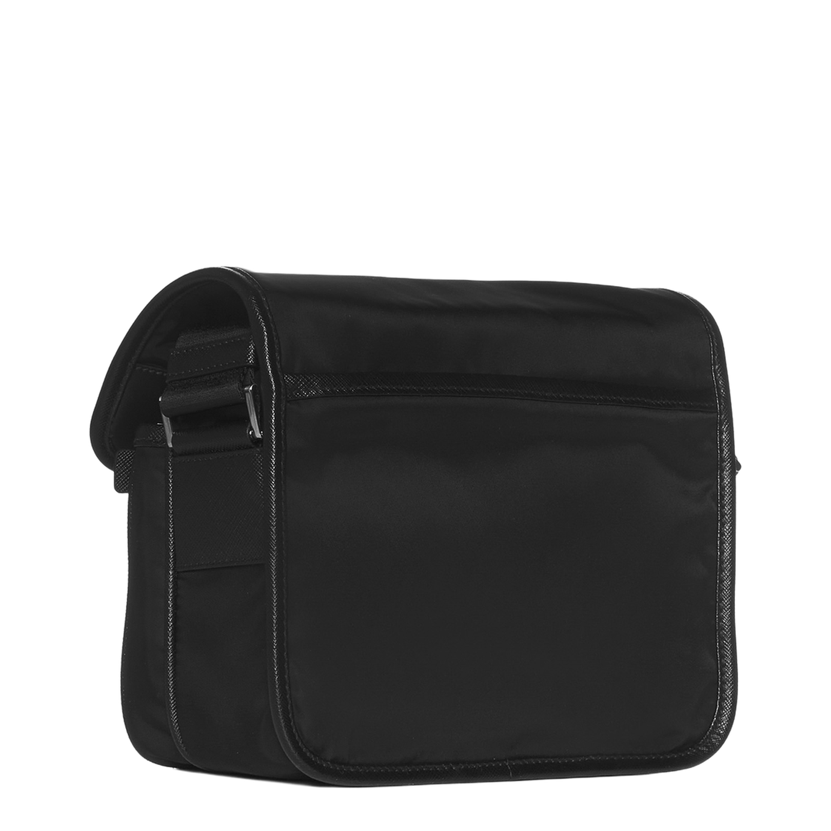 Black Re-Nylon and Saffiano Leather Shoulder Bag - Image 3