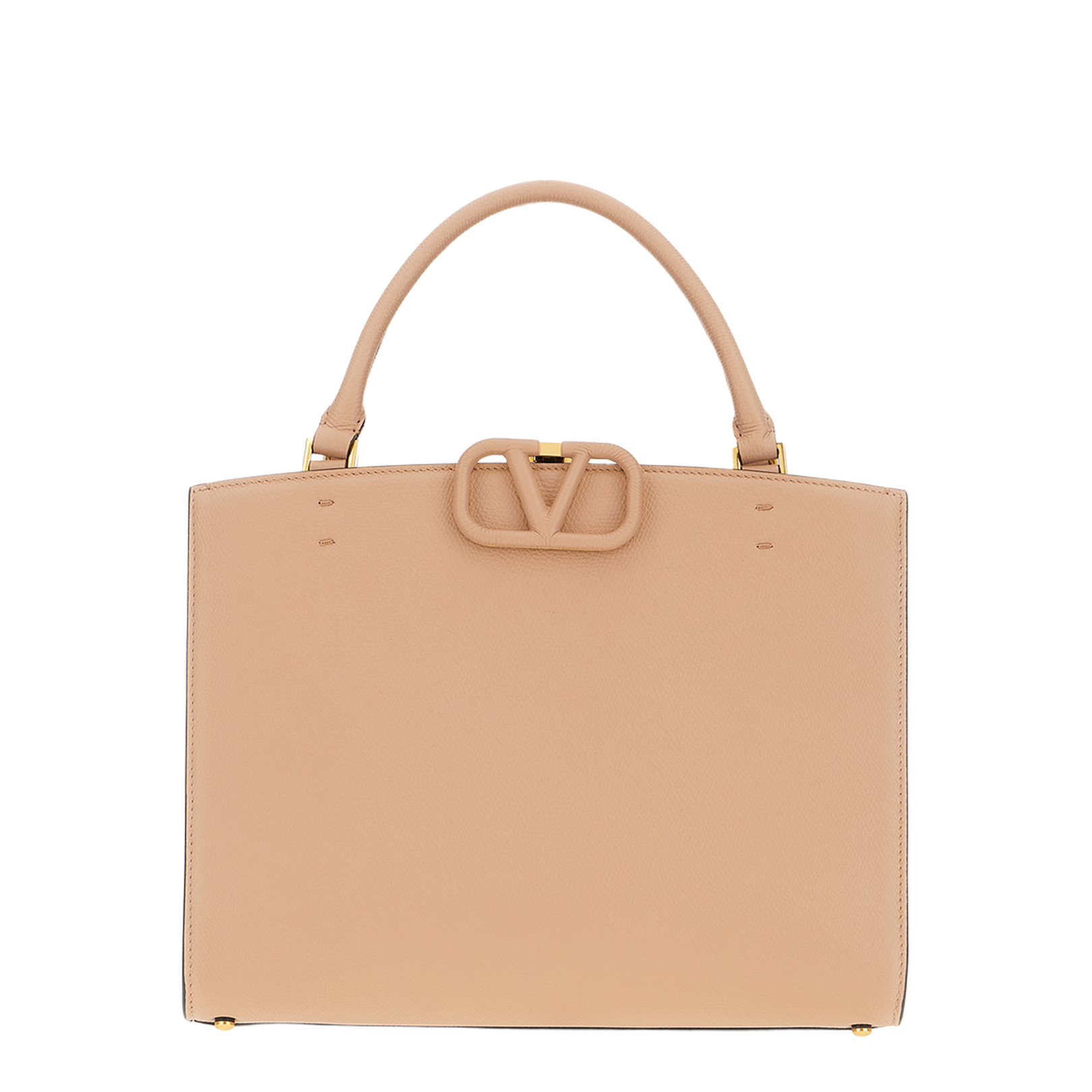 Medium Leather Shopping Bag - Skin Pink - Image 1