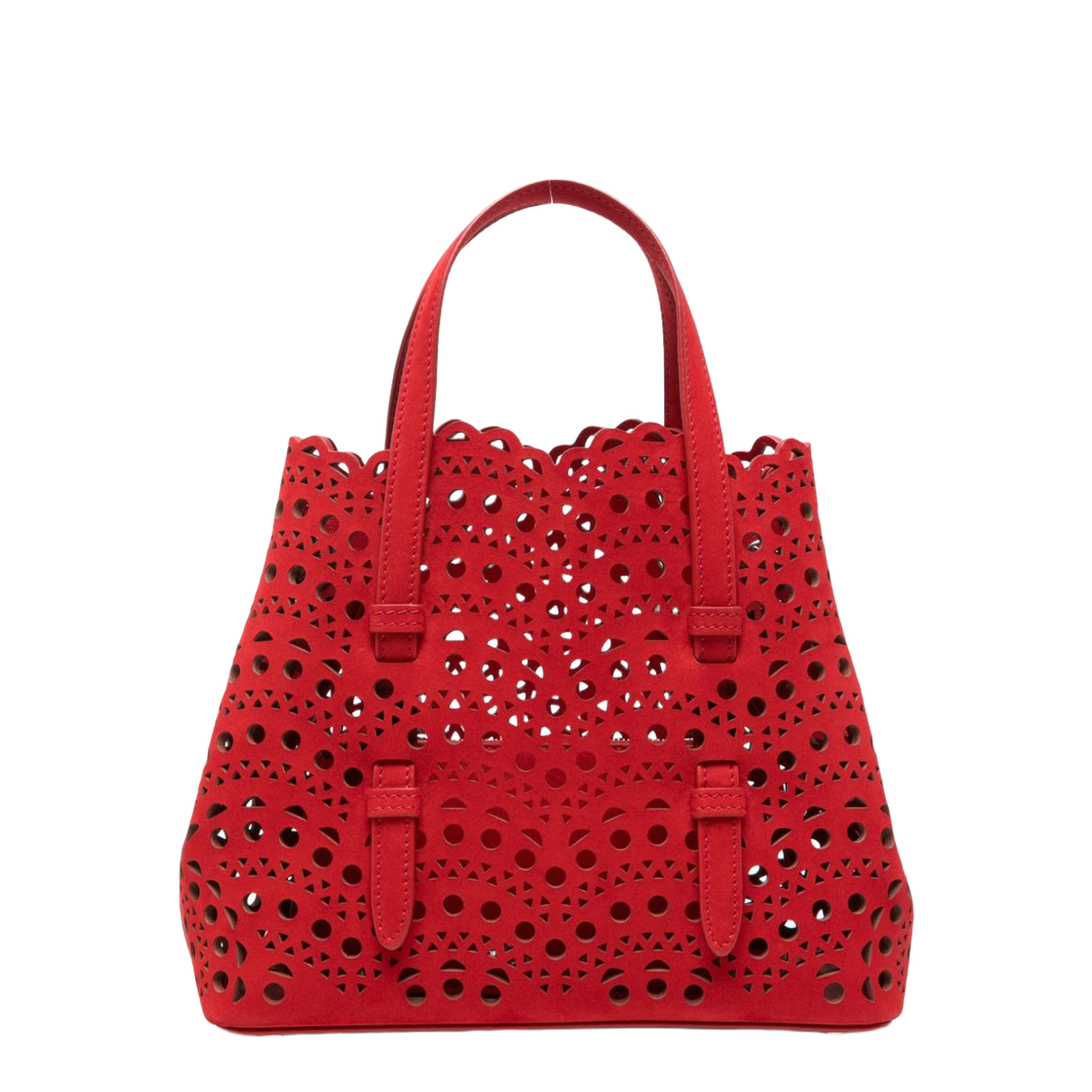 Mina 20 Nubuck Shoulder Bag - Red - Image 1