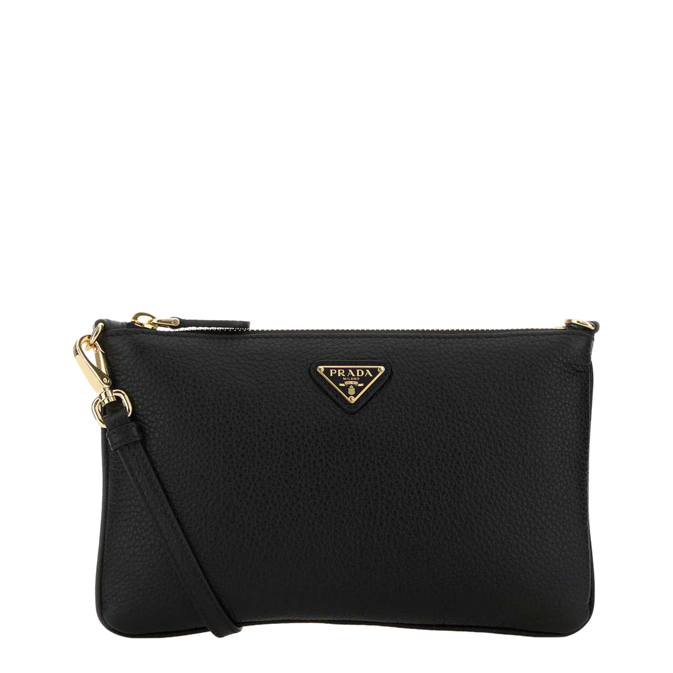 Black Leather Crossbody Bag - Image 1