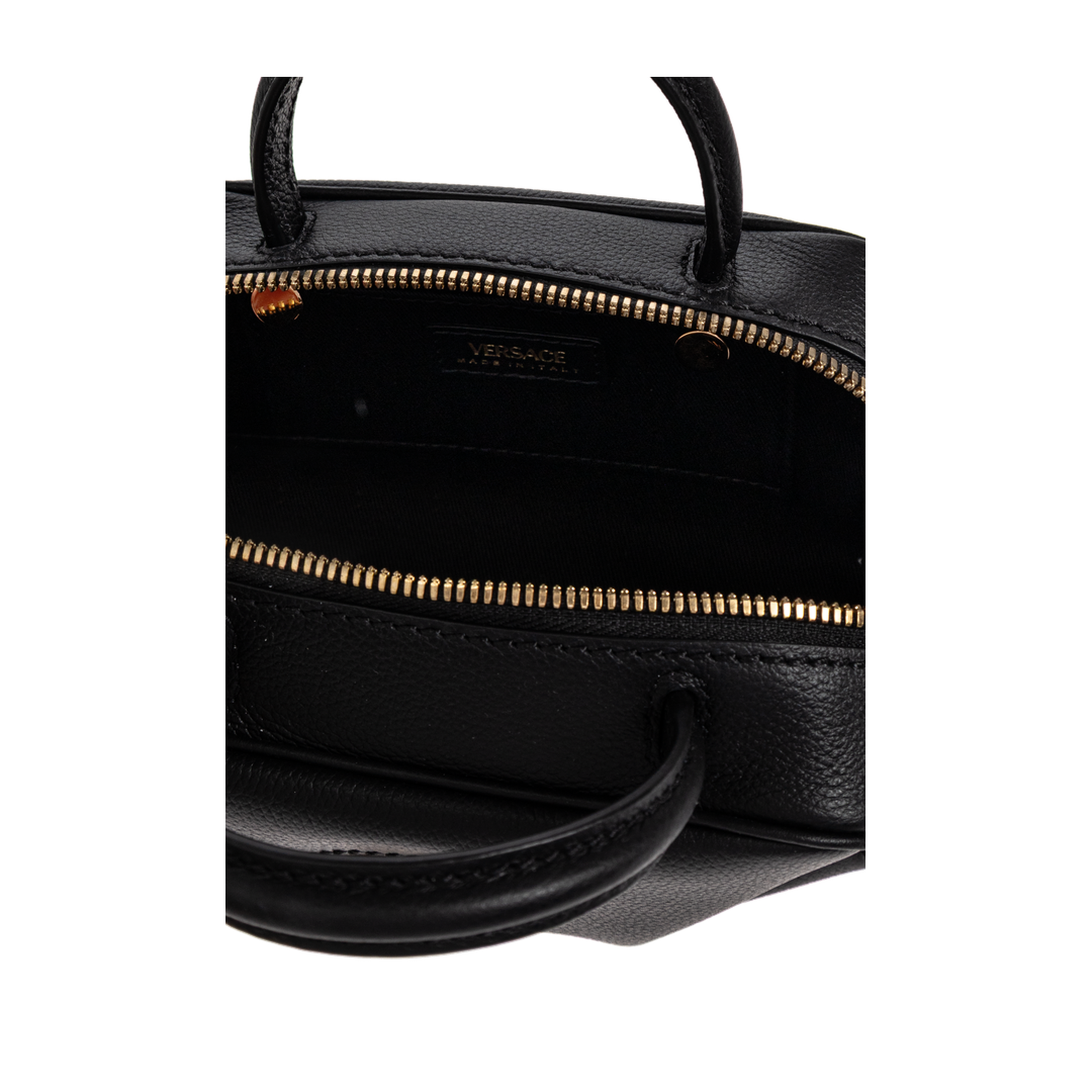Medusa Handbag Leather Black - Image 5