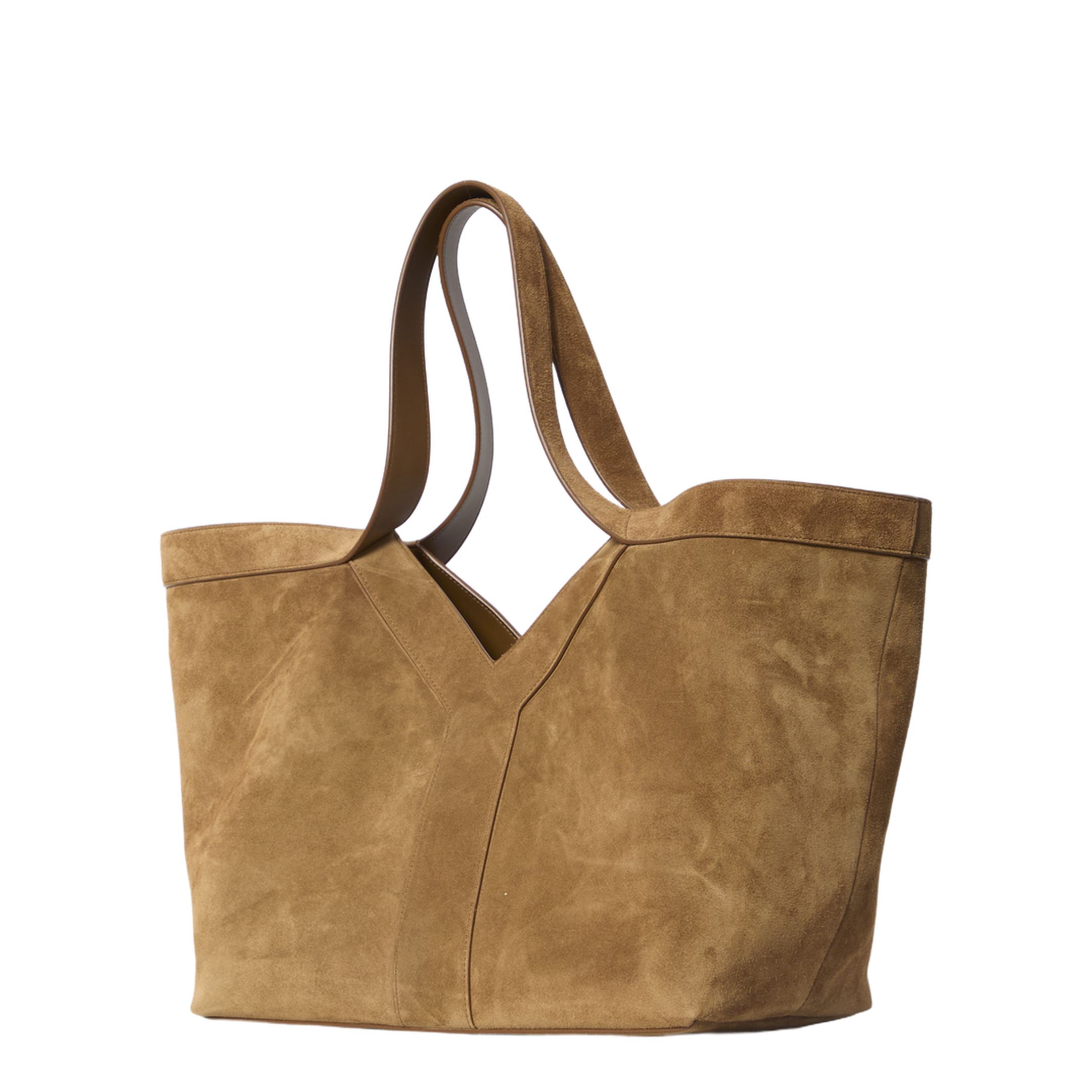 Y Small Suede Calfskin Tote - Brown - Image 2