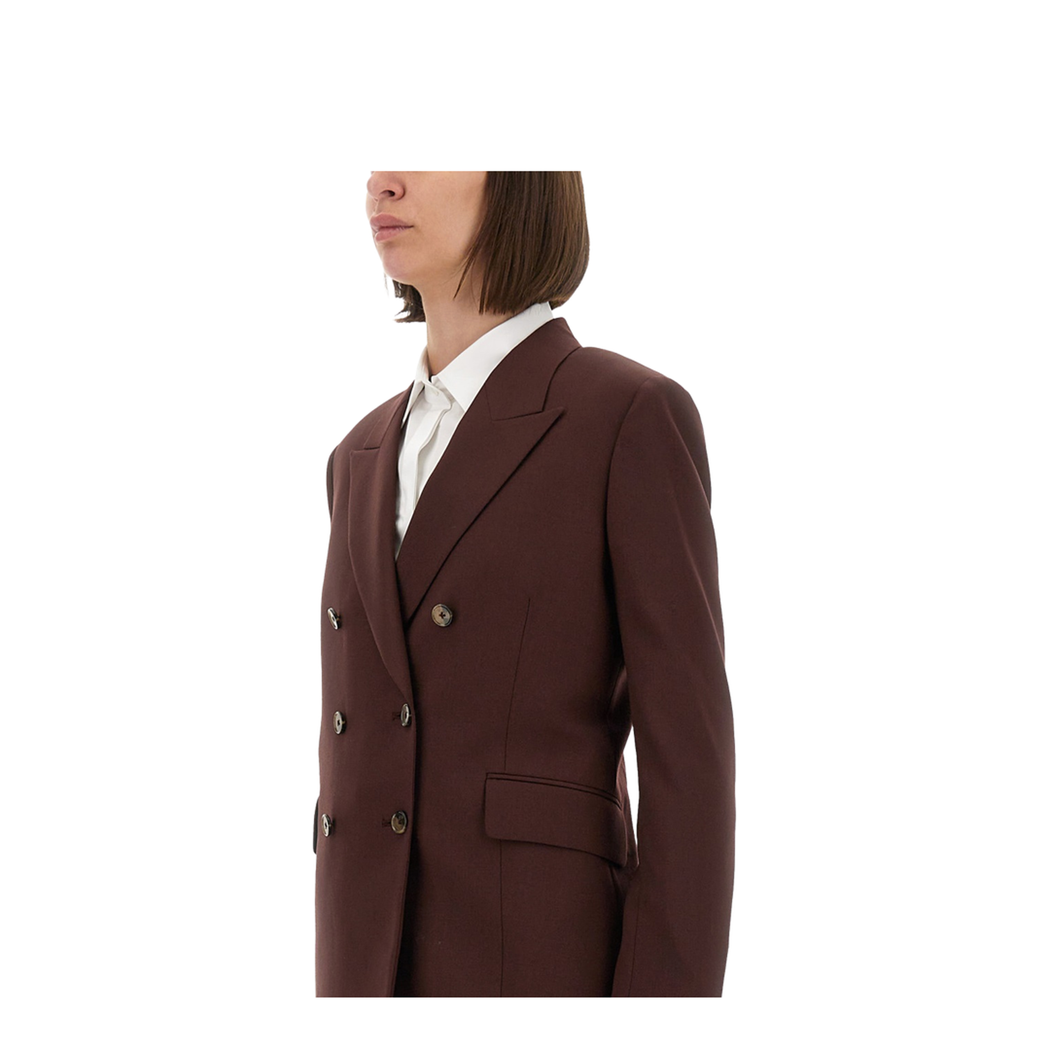 Double-Breasted Wool Blazer - Image 4