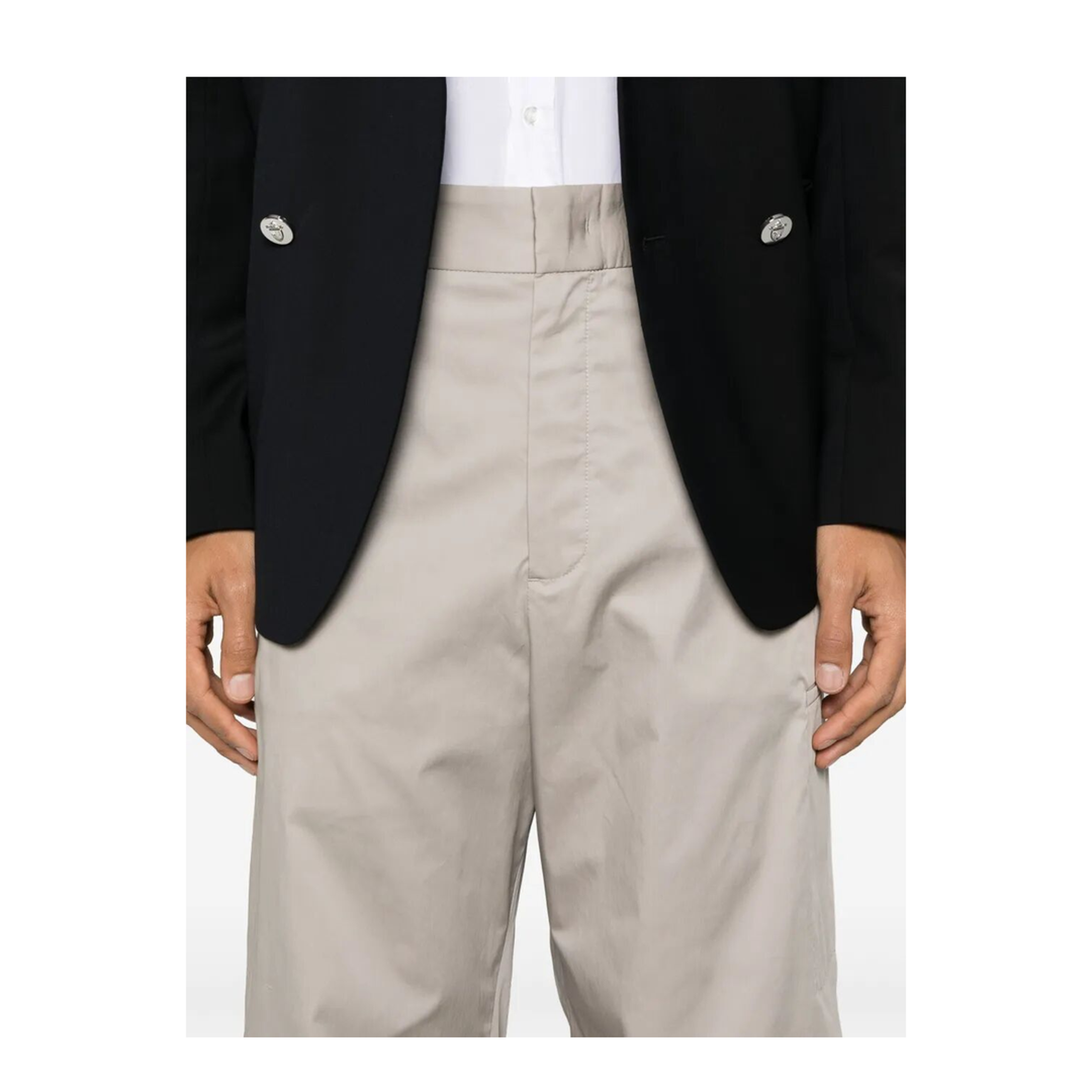 Straight-Cut Cargo Cotton Trousers - Image 4