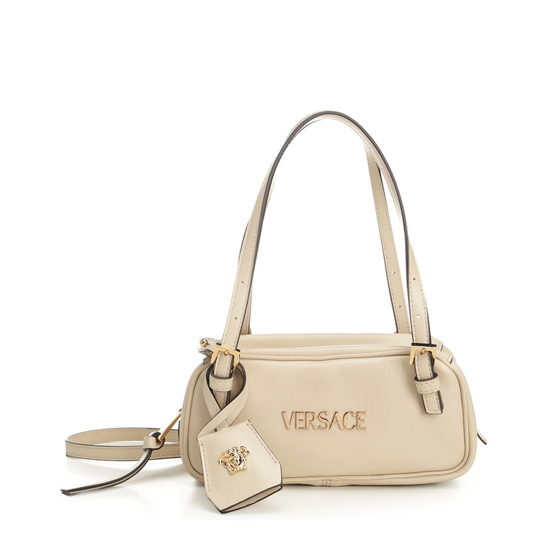Tag Mini Lambskin Mini Bowling Bag - Cream - Image 1