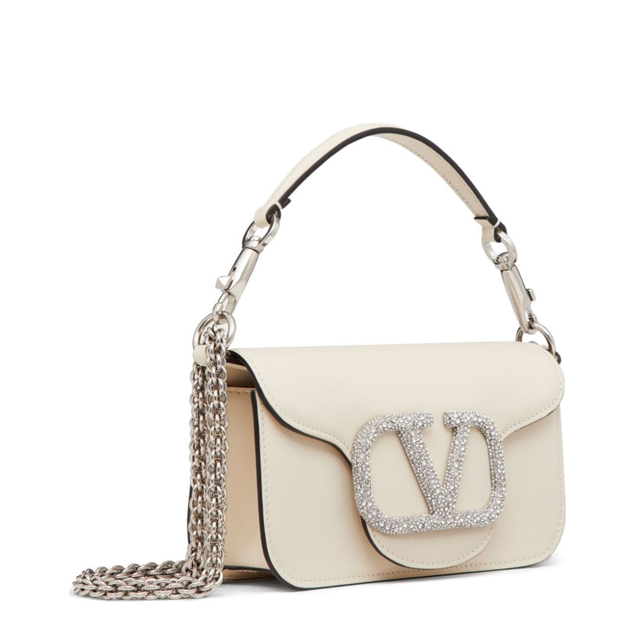 Locò Small Calfskin Shoulder Bag - Light Ivory - Image 5