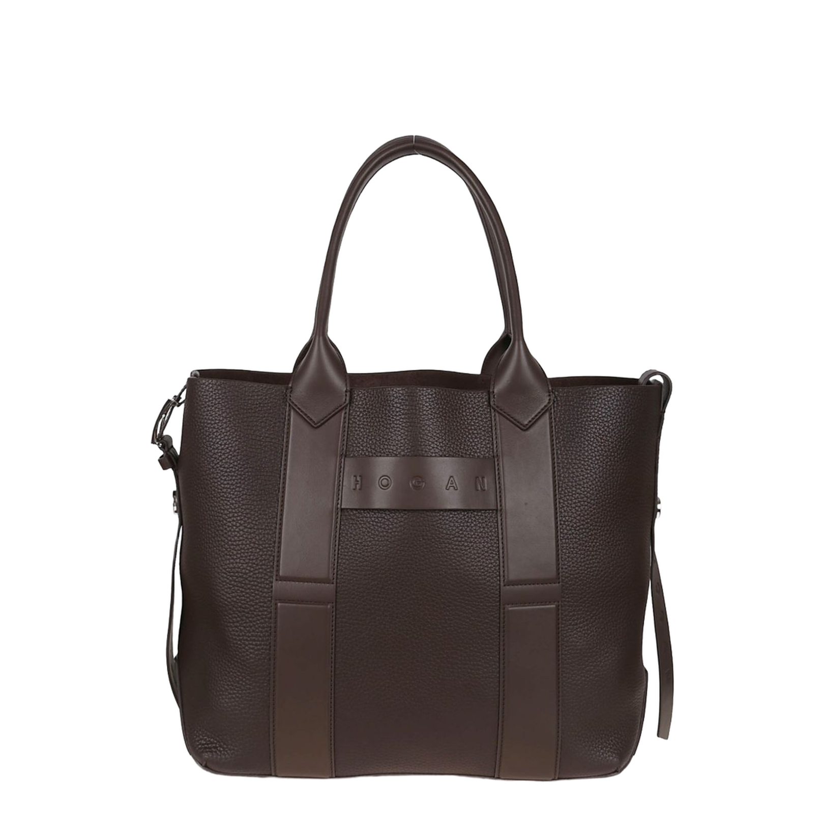 Script Shopping Bag Medium Brown - Image 1