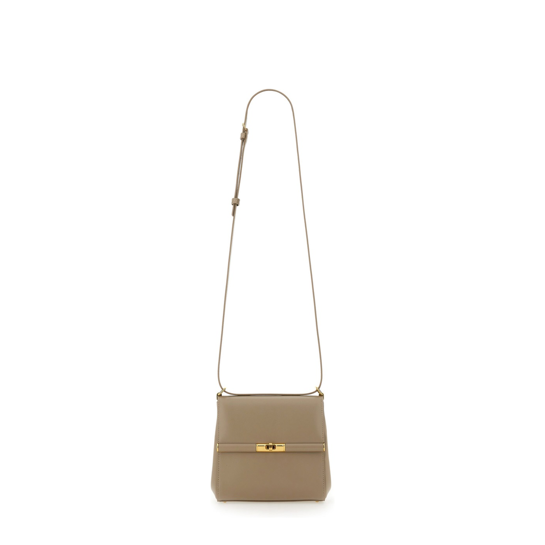 Marlene Calfskin Shoulder Bag - Beige - Image 5