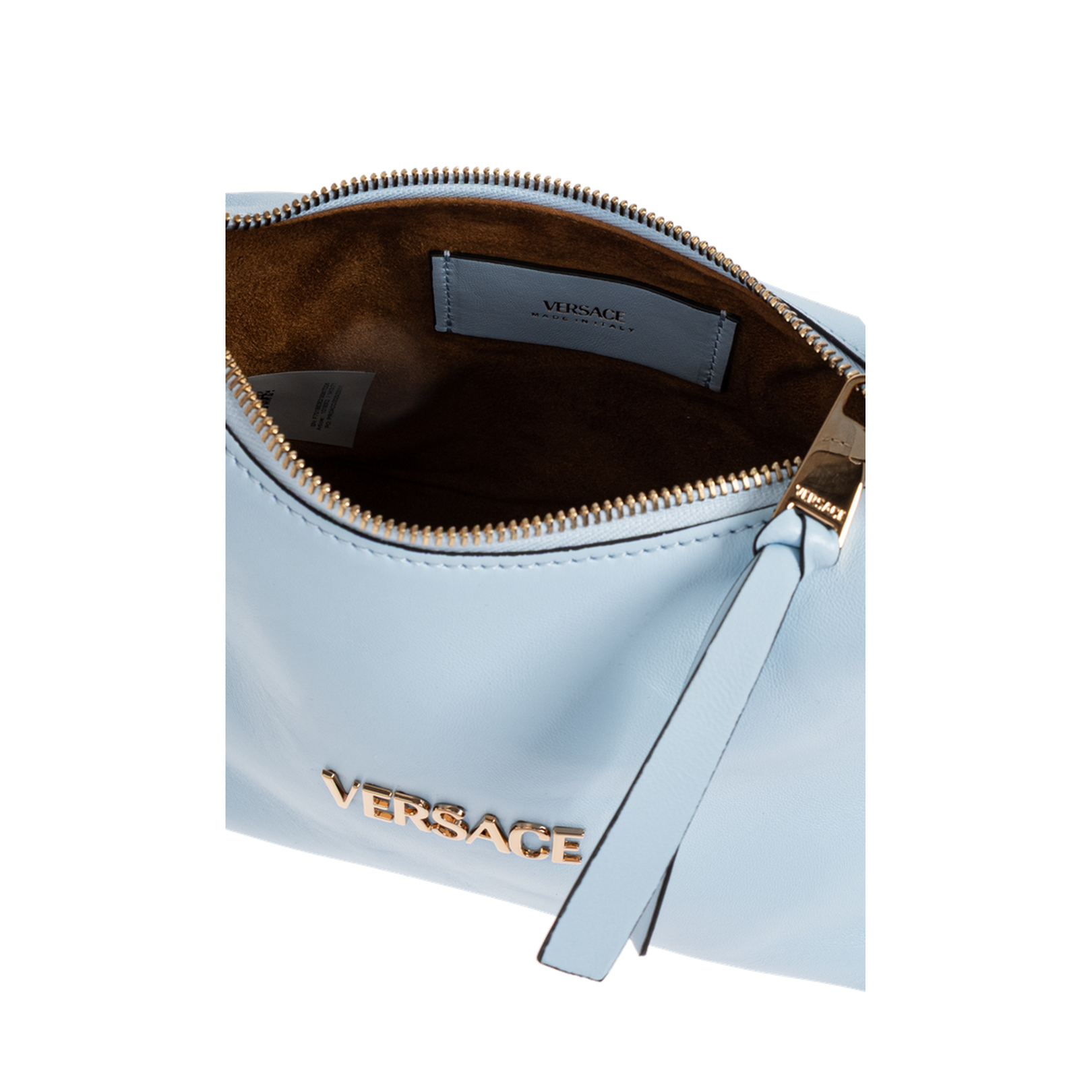 Versace Tag Nappa Hobo Bag - Light Blue - Image 5