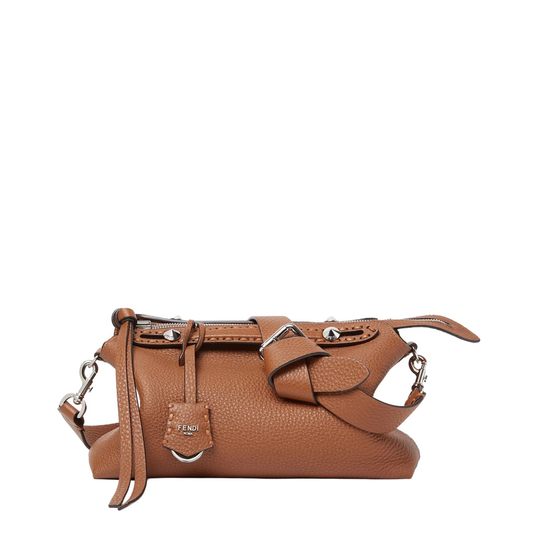 By The Way Selleria Medium Calf Leather Handbag - Brown - Image 1