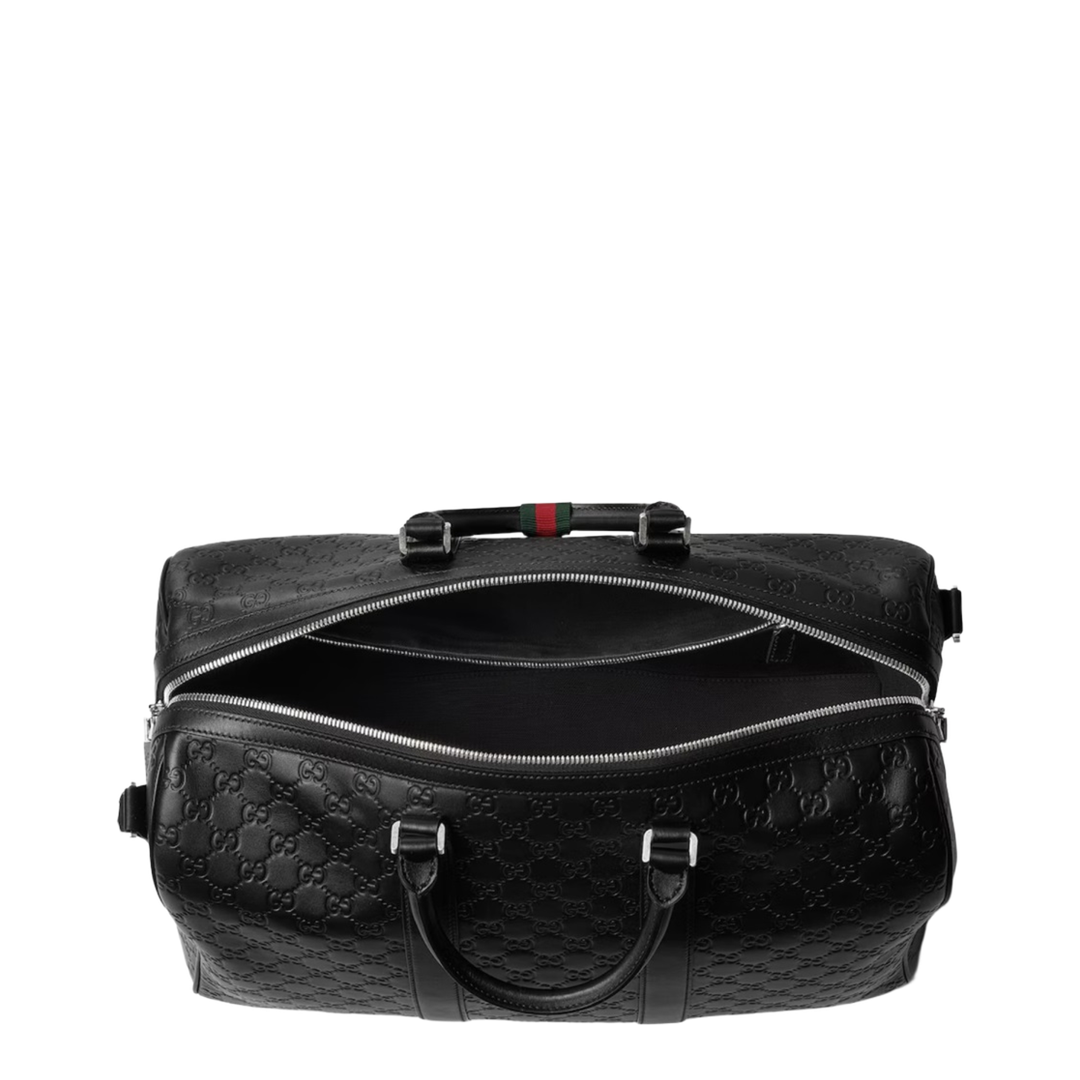 GG Emblem Medium Calfskin Duffle Bag - Black - Image 4