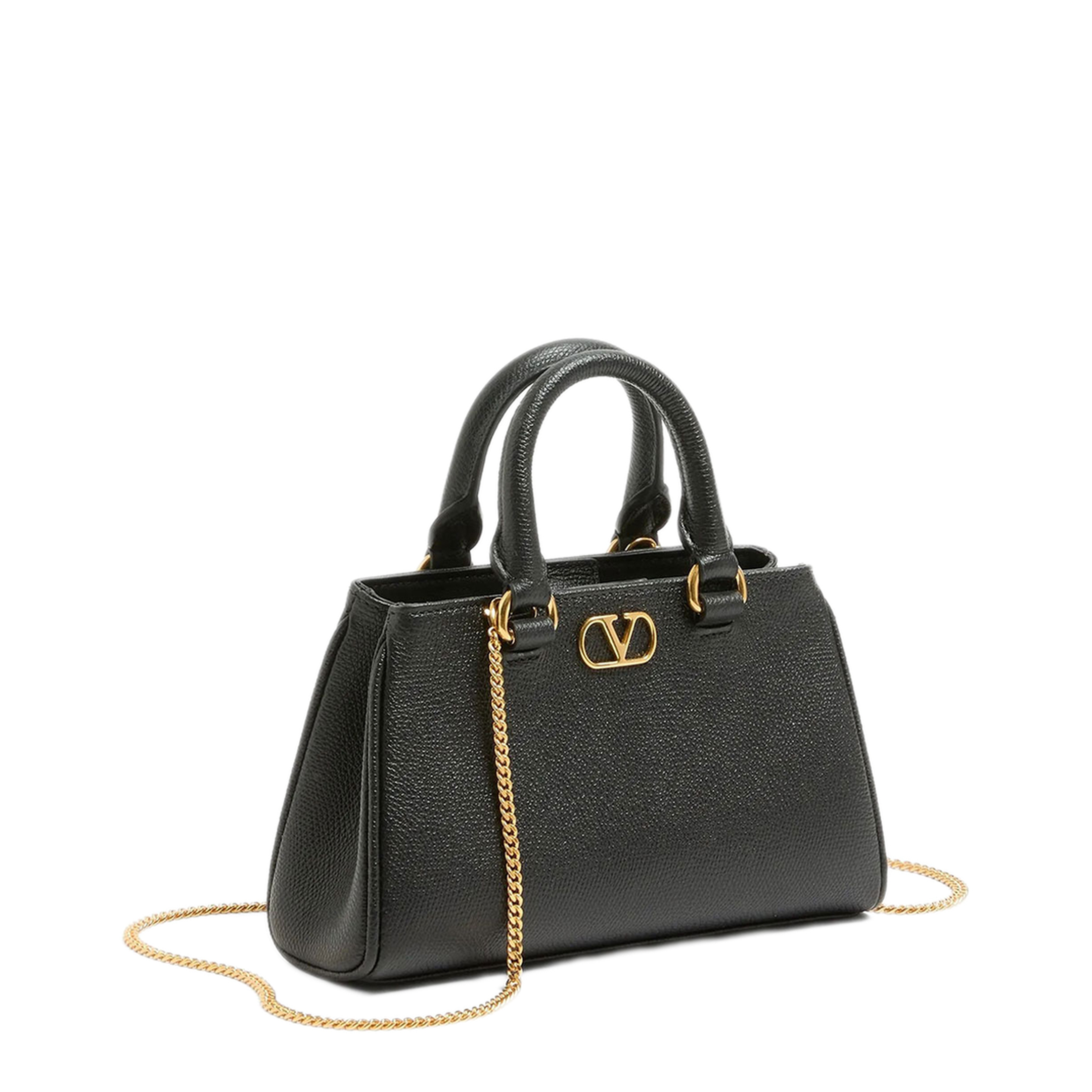 VLogo Signature Mini Grainy Calfskin Bag - Cream Beige - Image 2