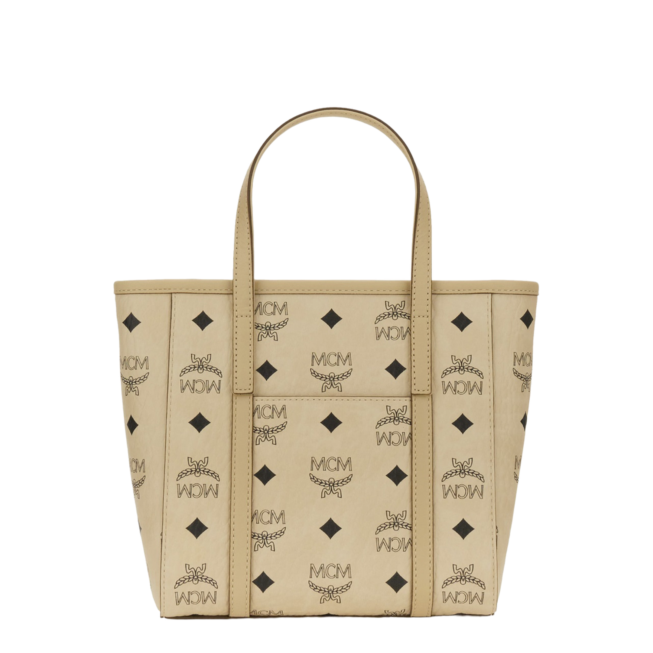 Toni Mini Visetos Coated Canvas Shopper - Beige - Image 4