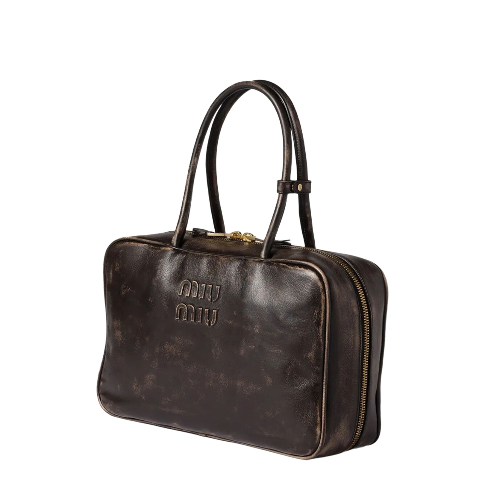 Beau Vintage Effect Satchel Bag Leather Brown - Image 3