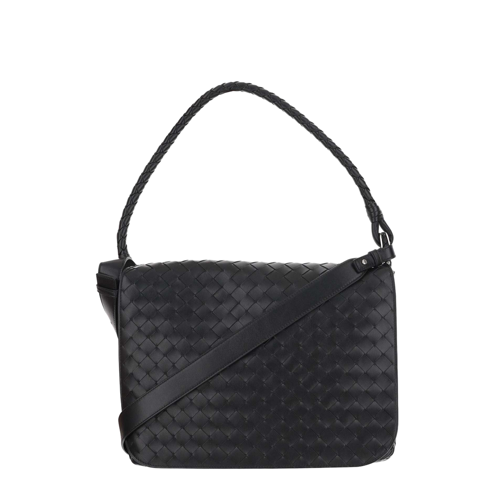 Swing Medium Leather Shoulder Bags - Black - Image 5