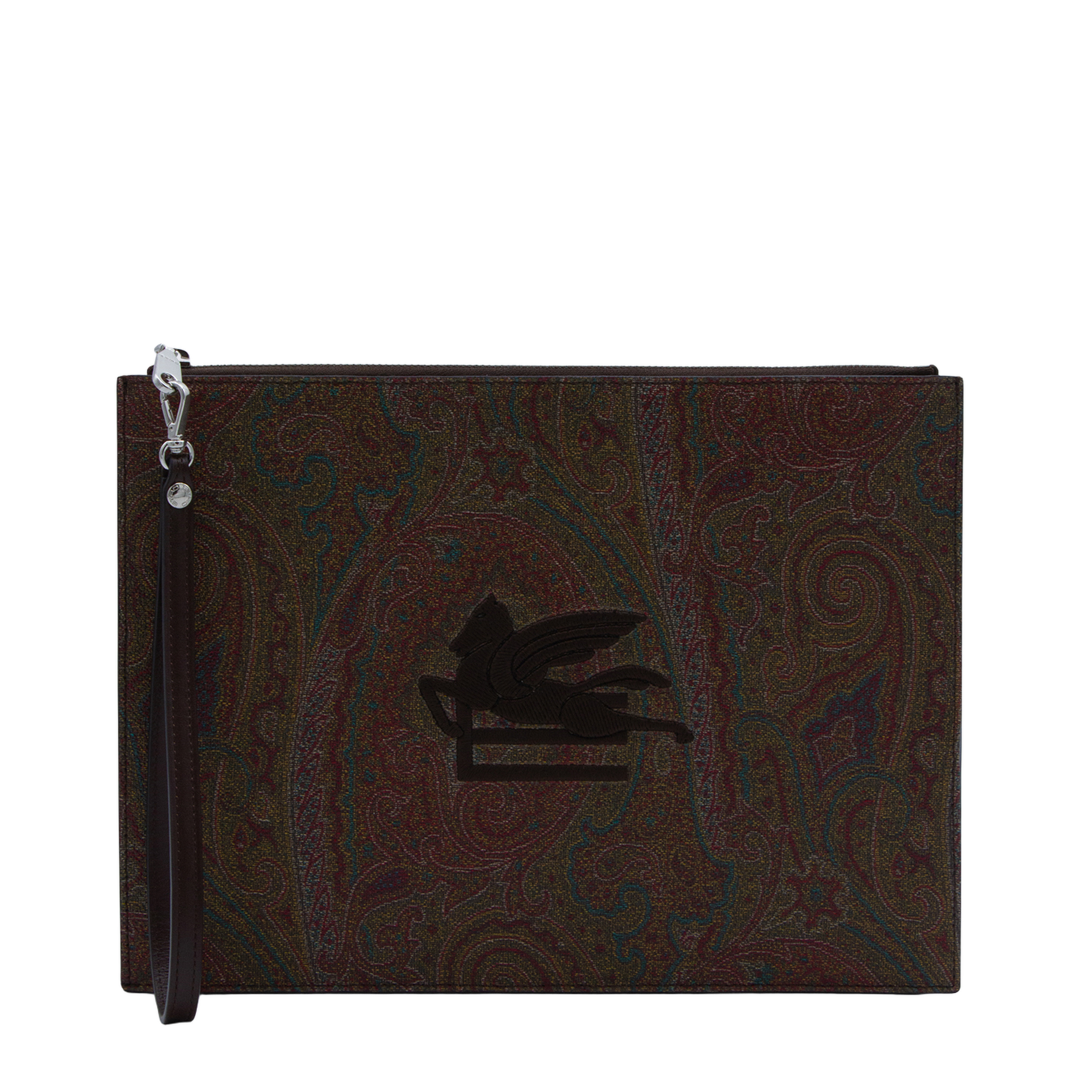 Jacquard Clutch Bag - Brown - Image 2