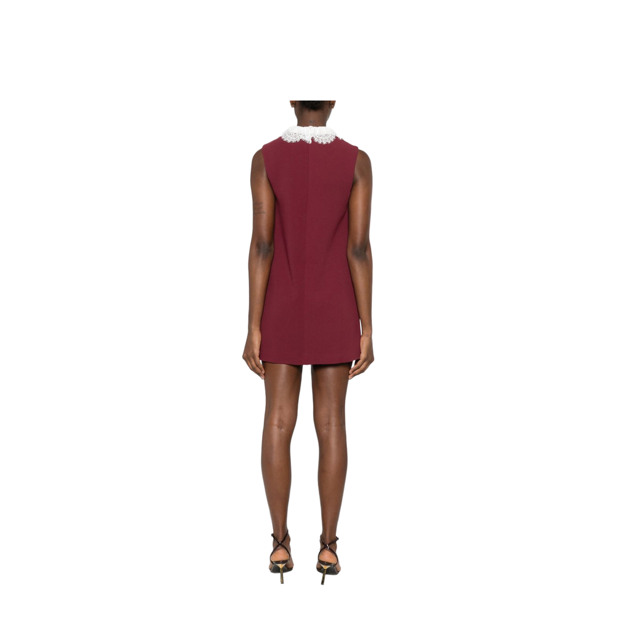 Embroidered Midi Dress with Bow - Image 4
