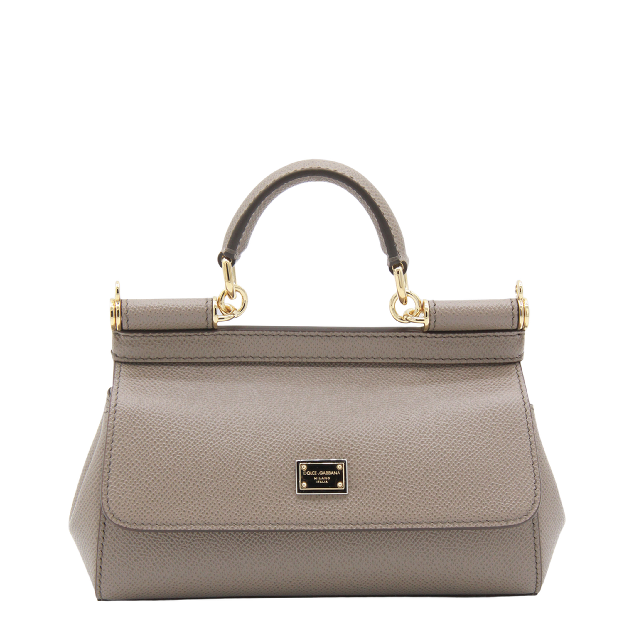 Sicily Mini Calfskin Top Handle Bag - Beige - Image 2